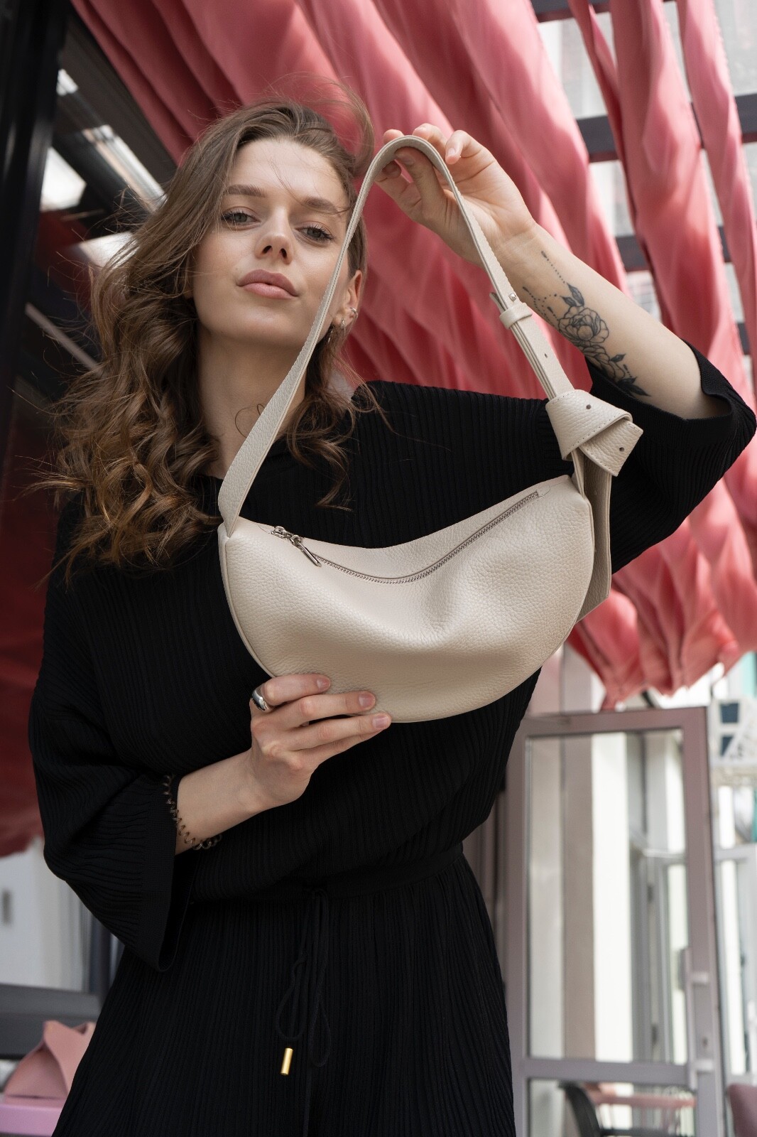 Half Moon Crossbody Bag Moon Handbag Crescent Shaped Moon Bag Half Moon Purse