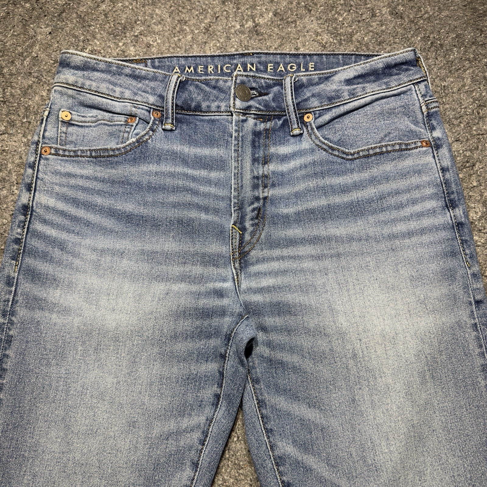 American Eagle Airflex+ Jeans Mens 31×32 Blue Stretch Waist Atheletic Skinny