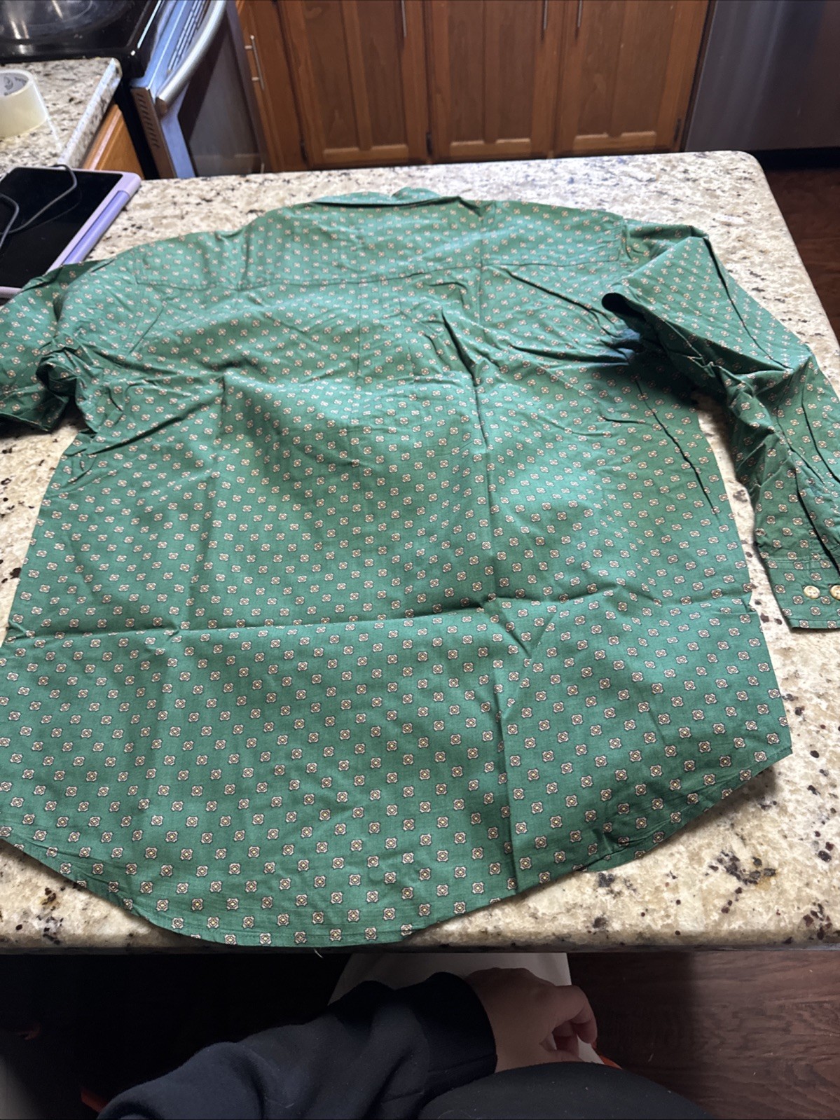 Vintage Duck Head Shirt Mens Large Button Down Long Sleeve Green 100% Cotton