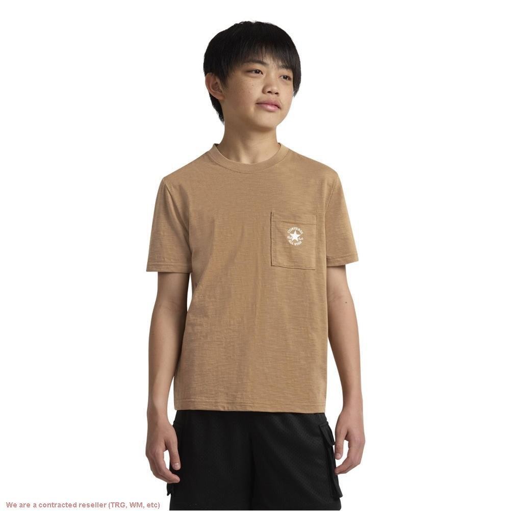 Converse Boys’ Short Sleeve Pocket Logo T-Shirt – Tan M *SEE DEAL!!!*