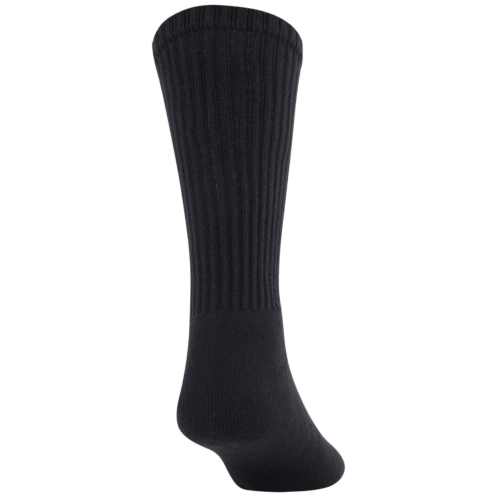 GOLDTOE Men’s 656s Crew Athletic Socks, Multipairs, Black (6-Pairs), Large
