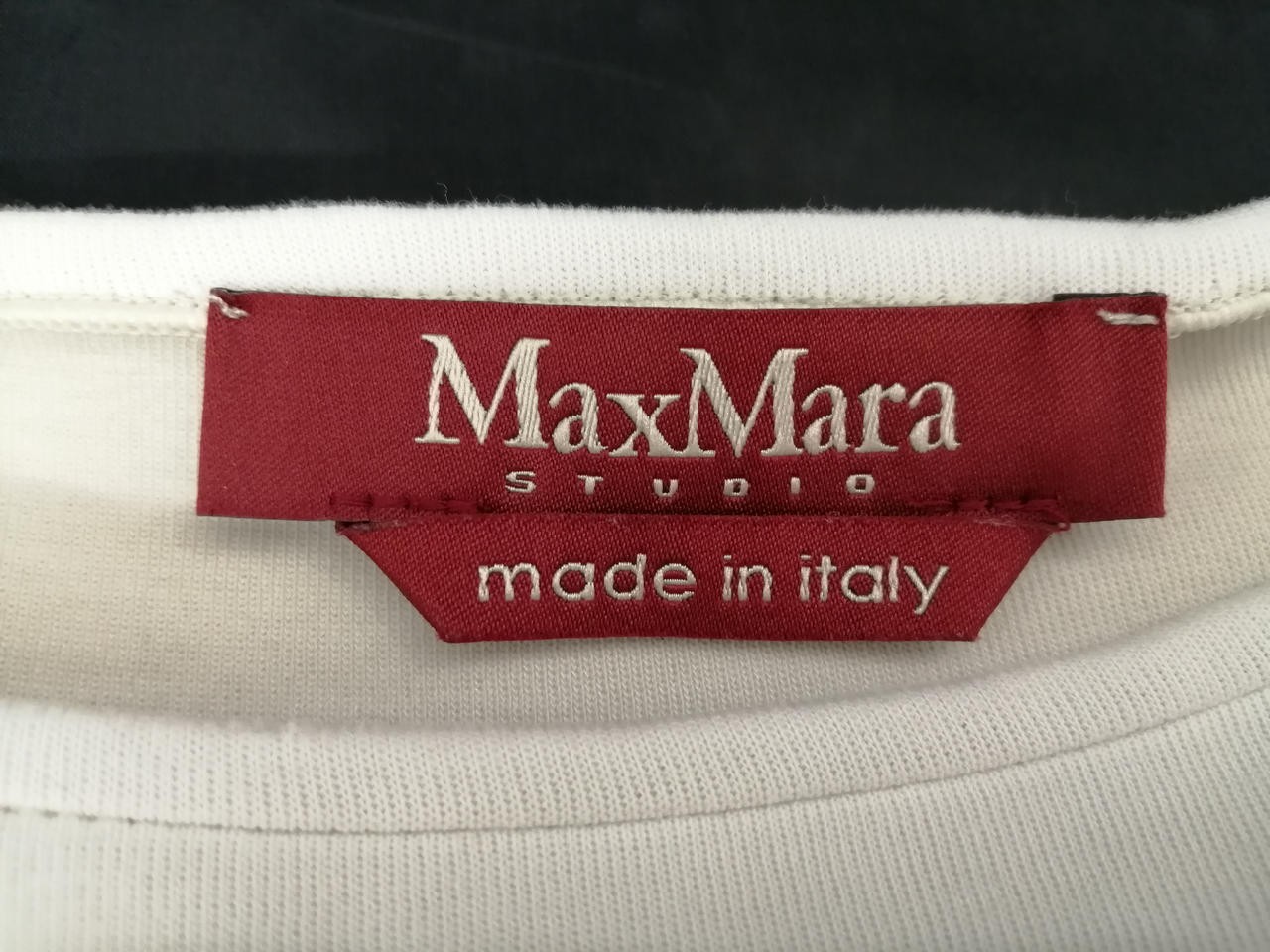 Max mara Long Sleeve Cut & Sew Top White 28in Bust 17in Sleeve