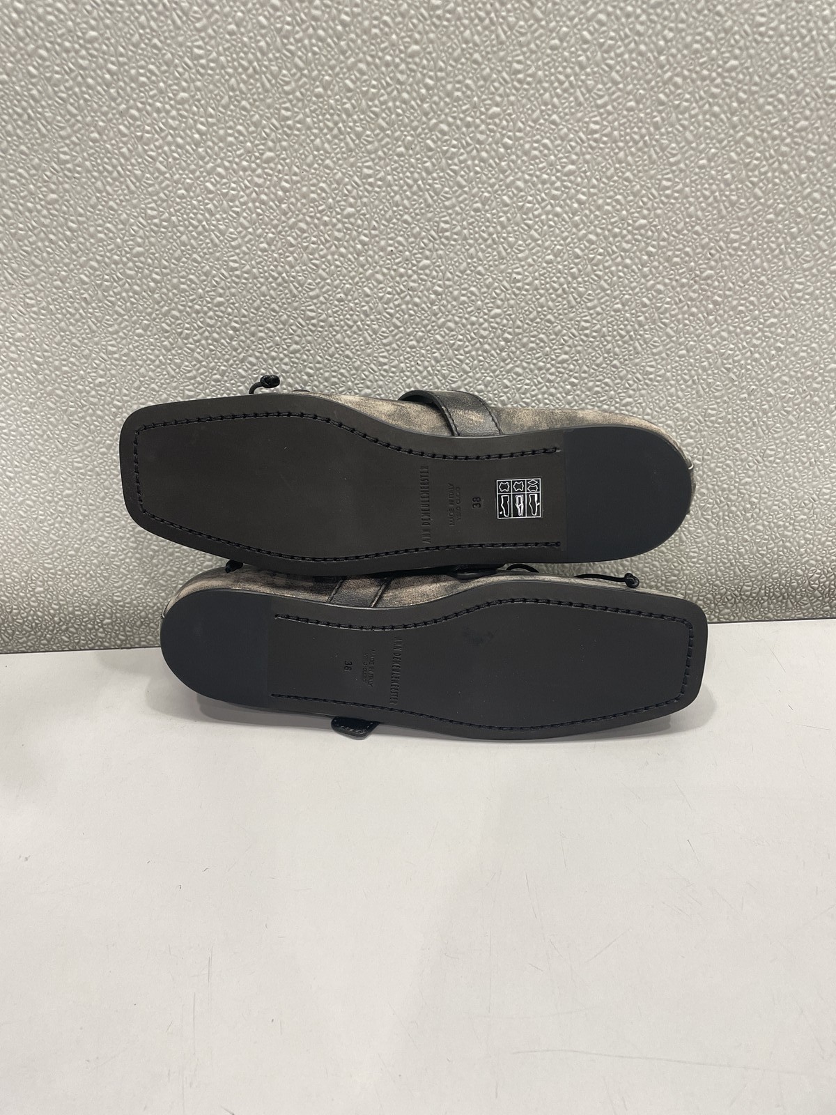 Ann Demeulemeester Zoey Ballerinas Pleated Square Toe Flat Women’s US 8