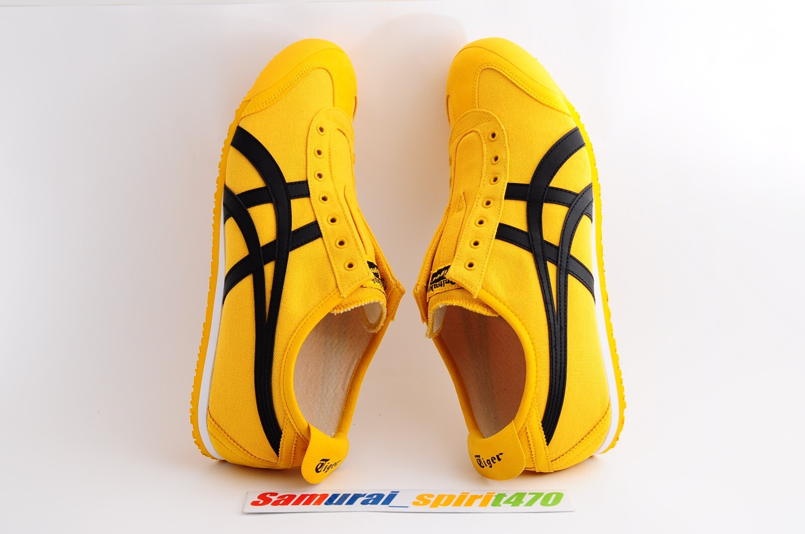 DHL Onitsuka Tiger MEXICO 66 SLIP-ON 1183A746 Unisex US Size 4 -11H YELLOW BLACK