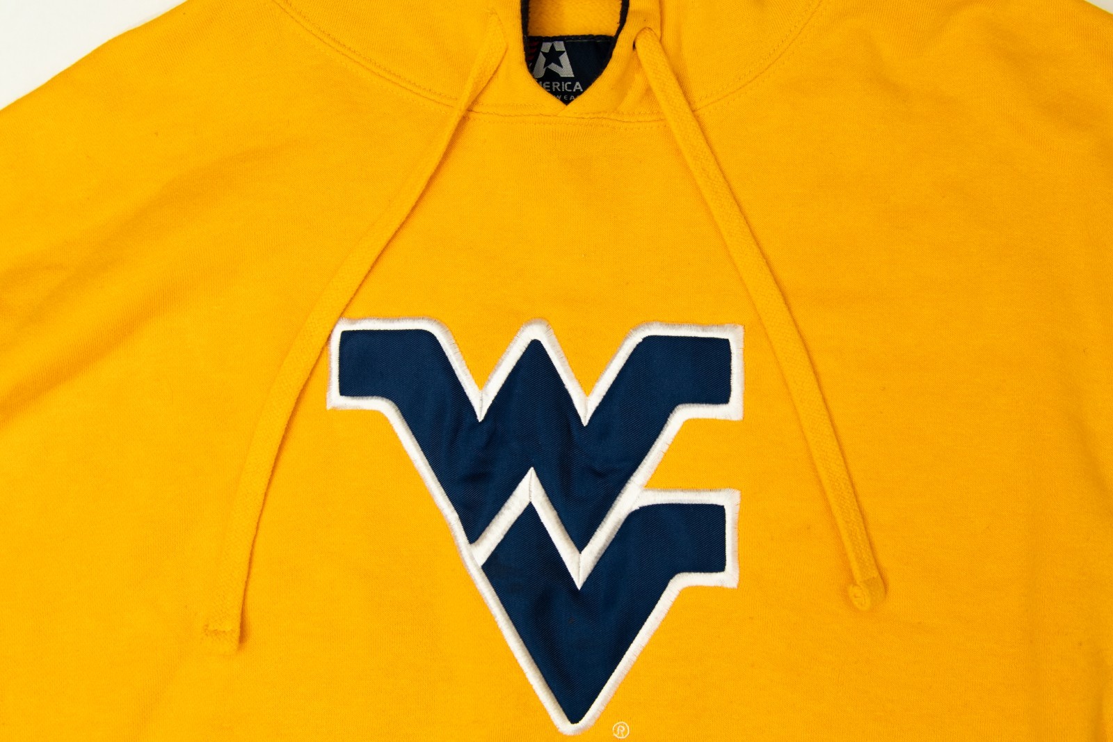 West Virginia Mountaineers Hoodie Sweatshirt Yellow J America Adult Large #12