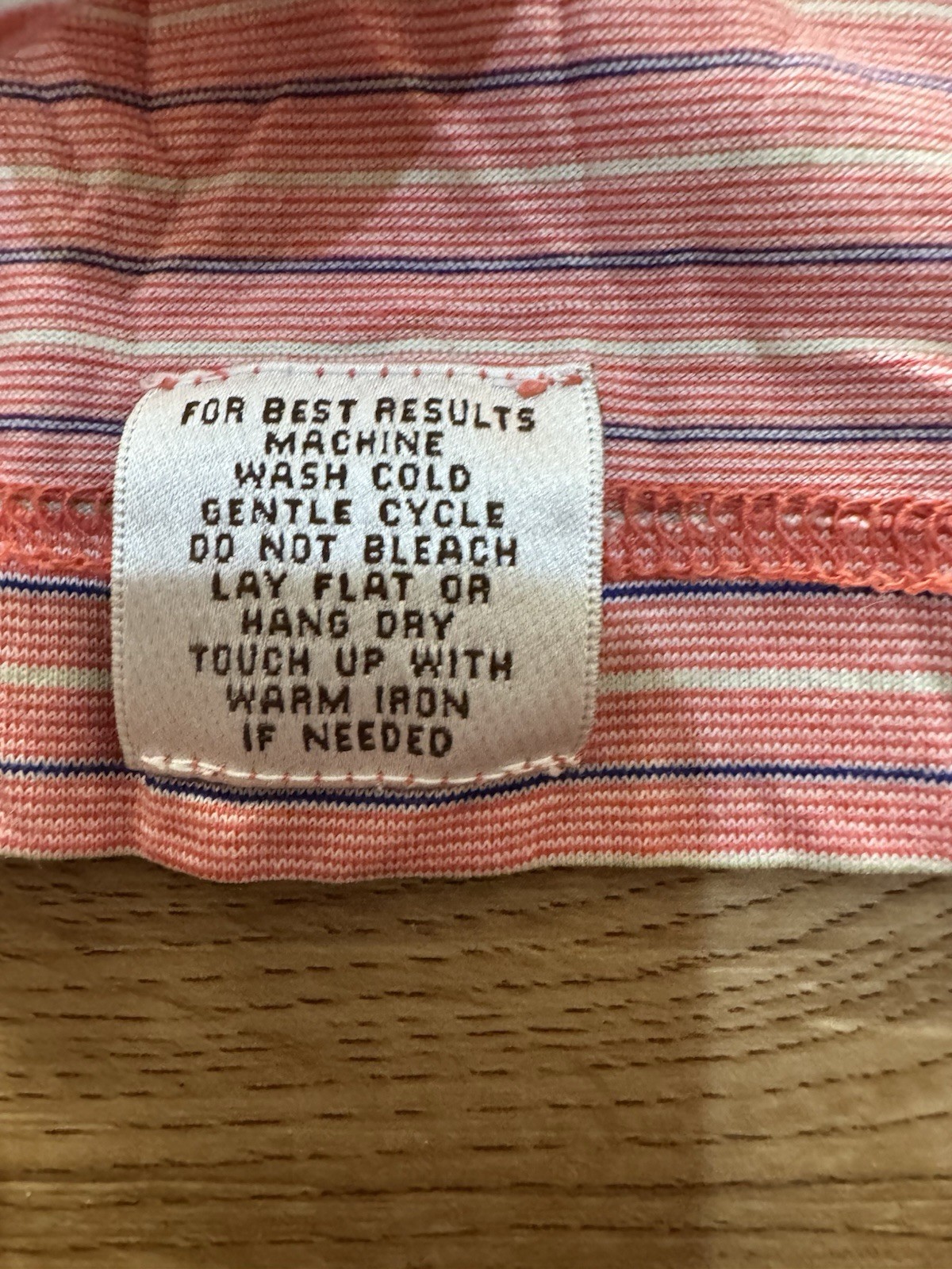 Peter Millar Polo SZ L 100% Cotton Pink Coral Striped Golf Summer Performance