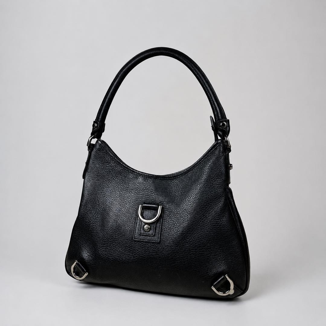 Authentic Gucci Abbey GG Leather One Shoulder Bag Black Handbag Unisex