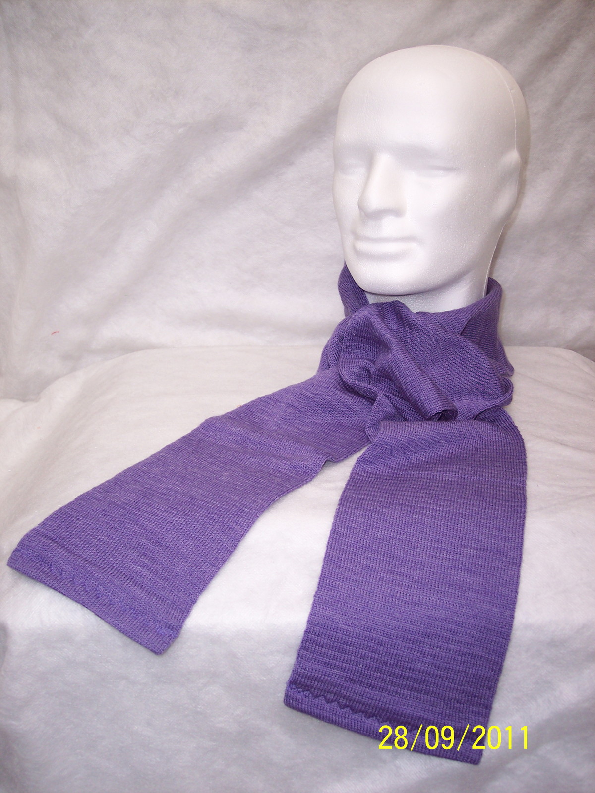 Solid Color VIOLET 100% Merino Wool Single Scarf