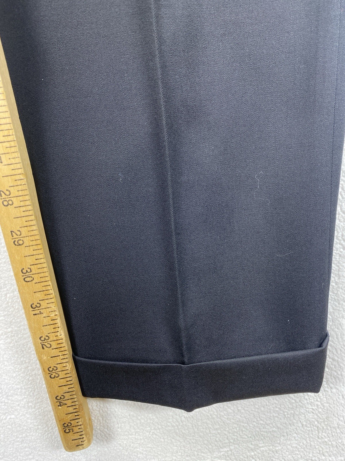 Brooks Brothers Madison Wool Pants Men 35×34 Black Cuffed Preppy Trousers