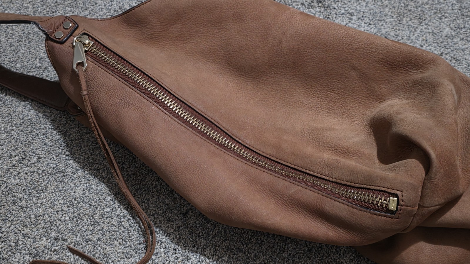 Rebecca Minkoff Bryn Double Zip Slouchy Hobo Purse Genuine Leather