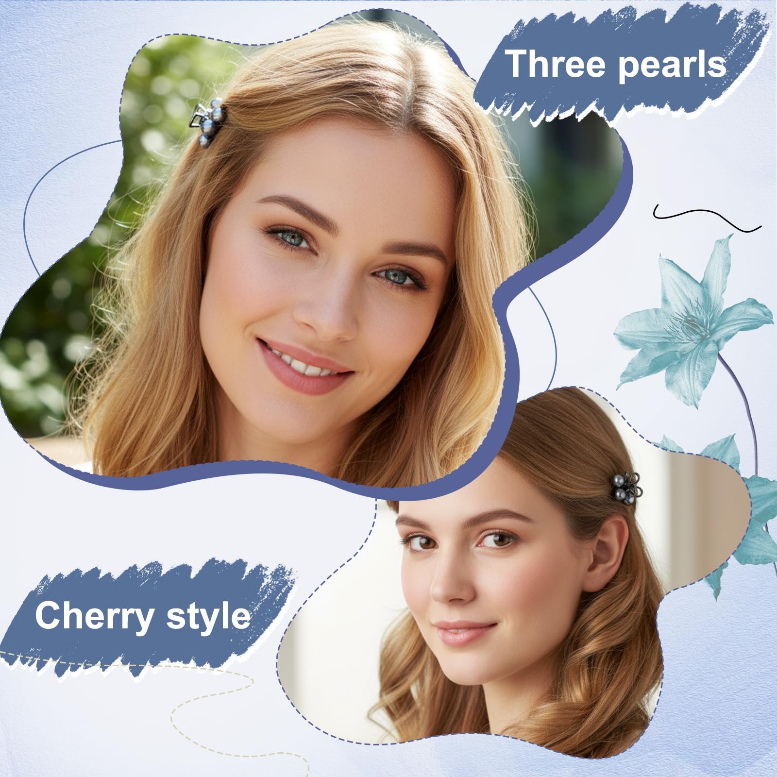 6 Pcs Small Hair Clips For Women, Cute Mini Pearl 1 Count (Pack of 1), Silver