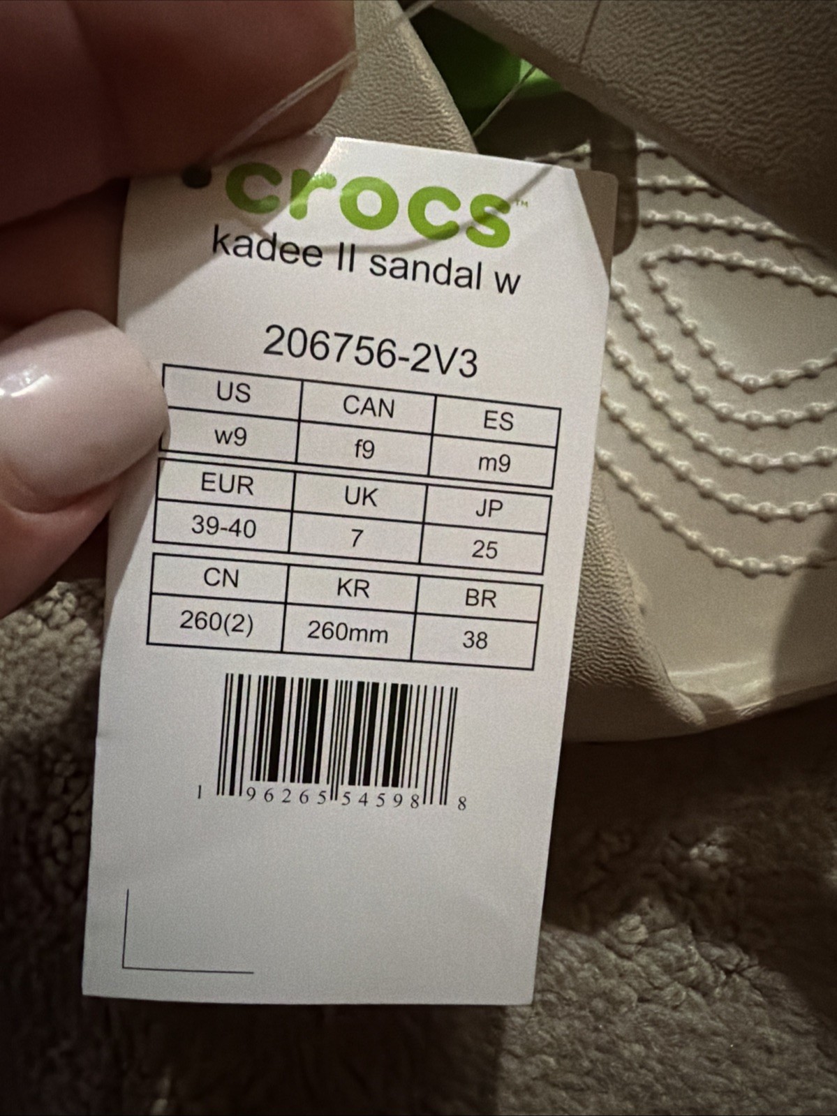 Crocs Kadee II Cobblestone Sandals. Sz 9. NWT!