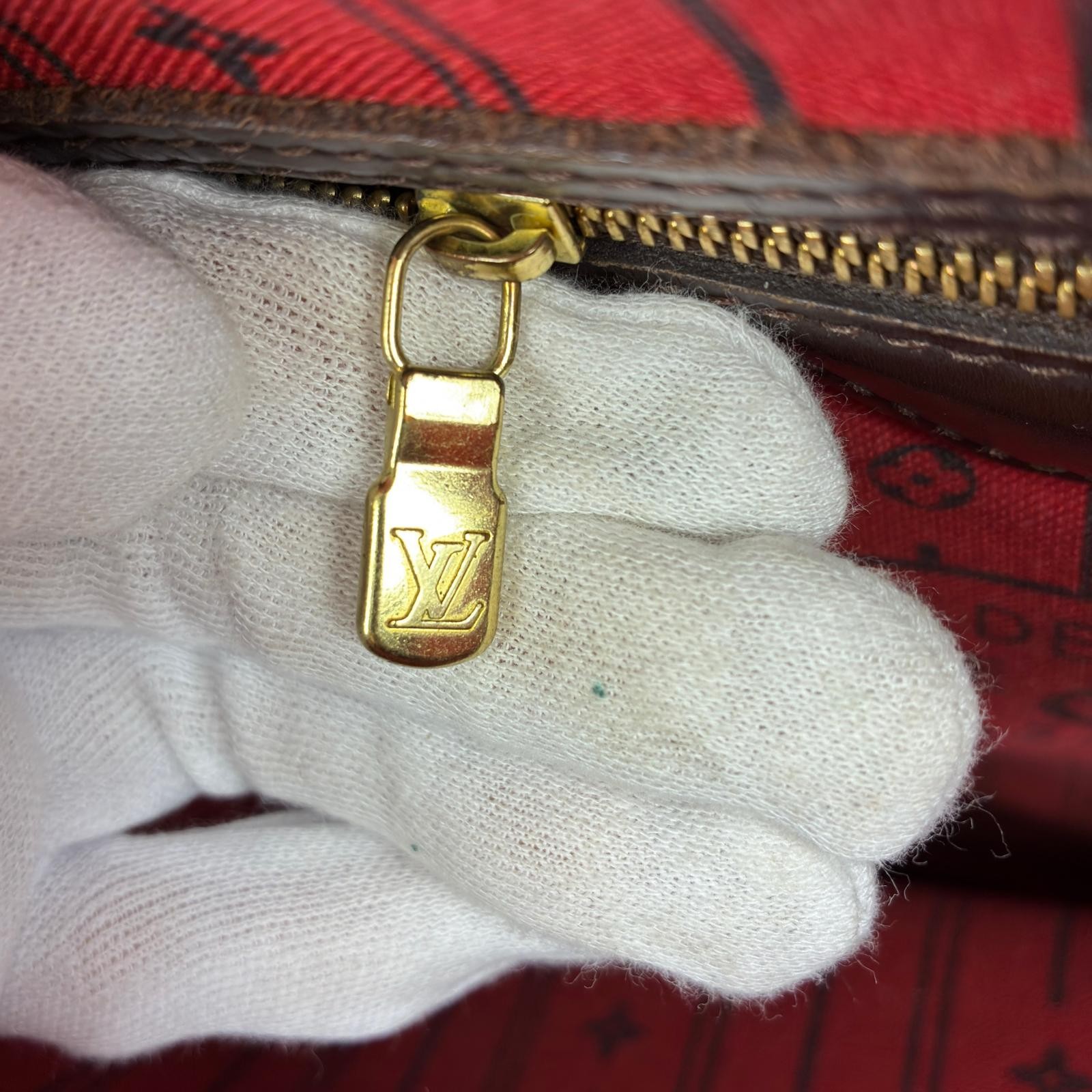LOUIS VUITTON Neverfull MM Tote Bag N51105 Damier canvas Brown