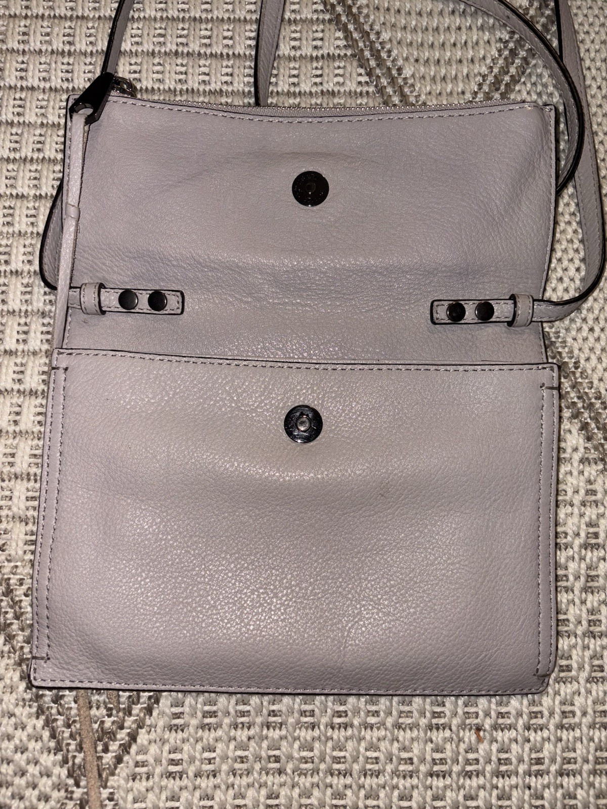 Rebecca Minkoff Small Distressed Regan Clutch in Putty