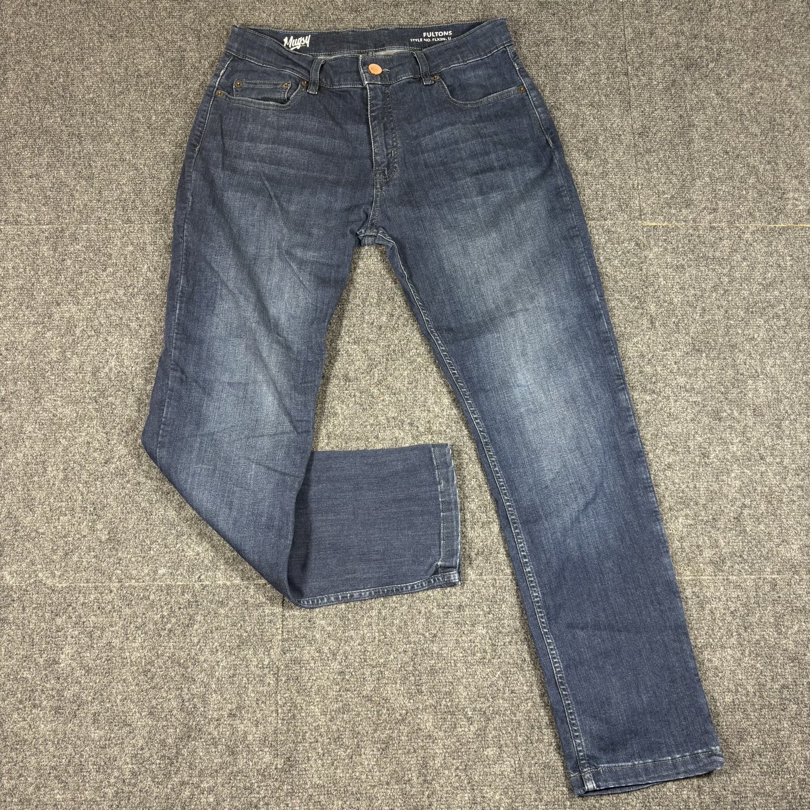 Mugsy Fultons Jeans Men’s Fits 32×29 Blue Dark Wash Stretch Slim FLX3NFU