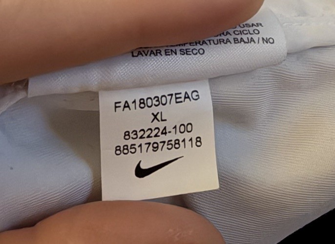 Nike Men’s Woven Player’s Jacket White Sz XL