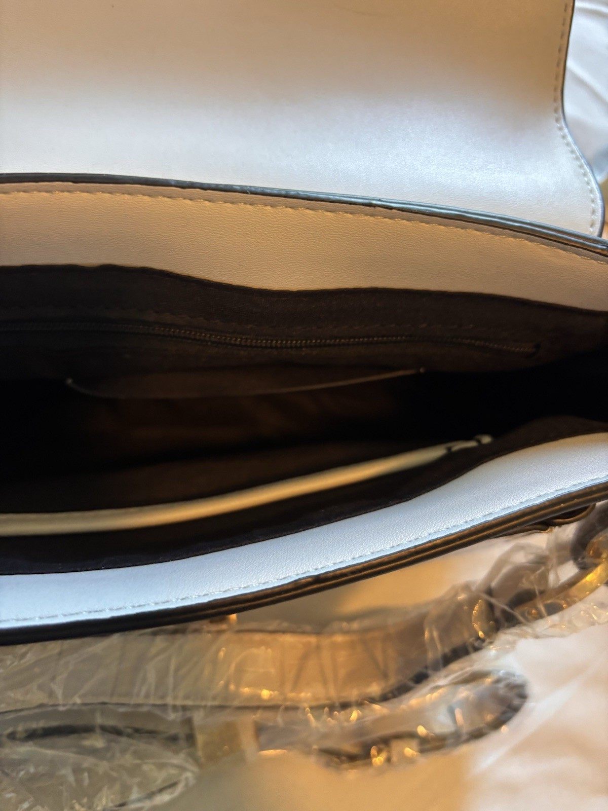 Mid Mia K Collection Gray Crossbody And Shoulder Strap