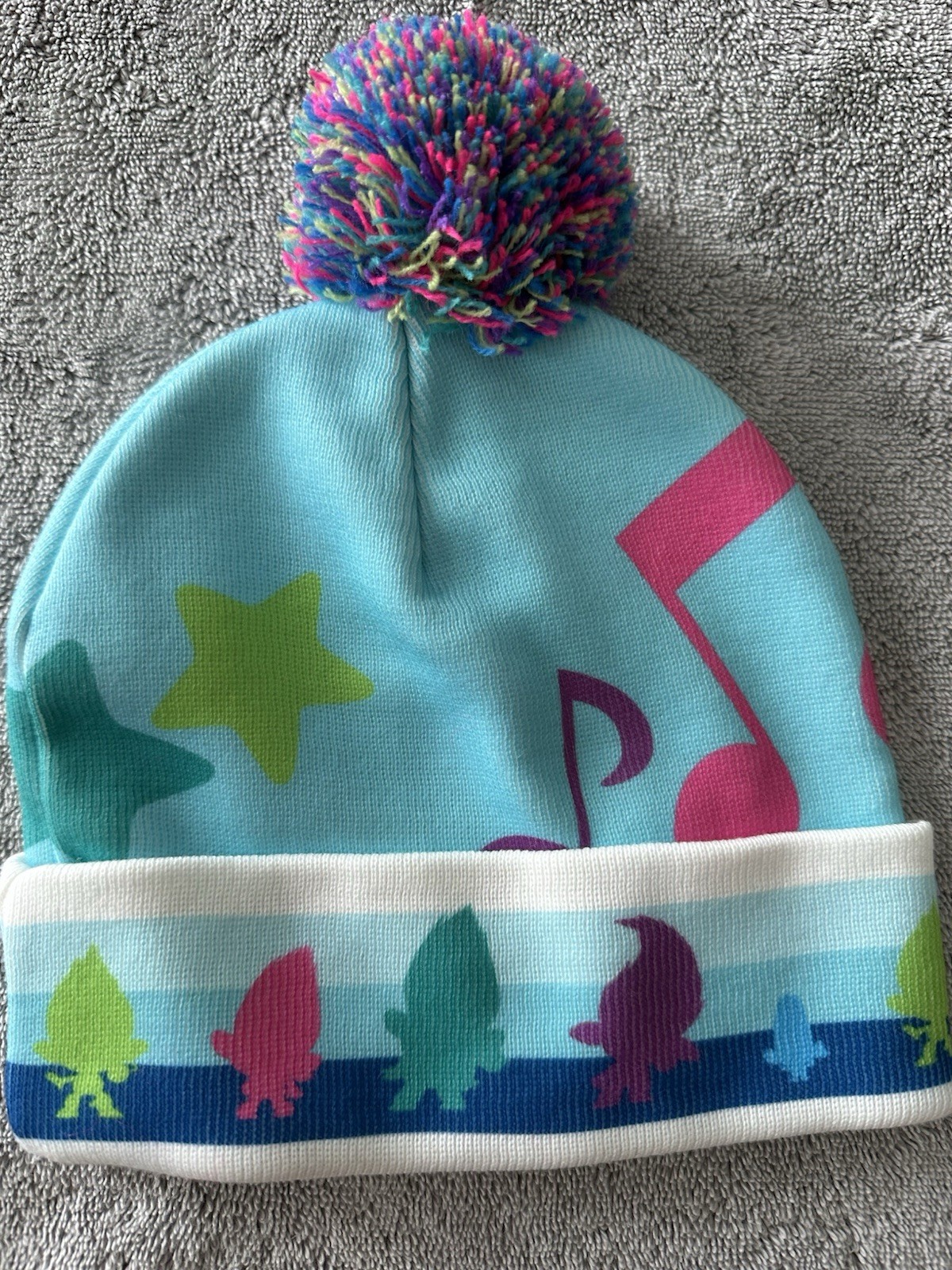 Trolls Band Together Winter Beanie Hat One Size Kids/Youth Brand New Fluffy Top