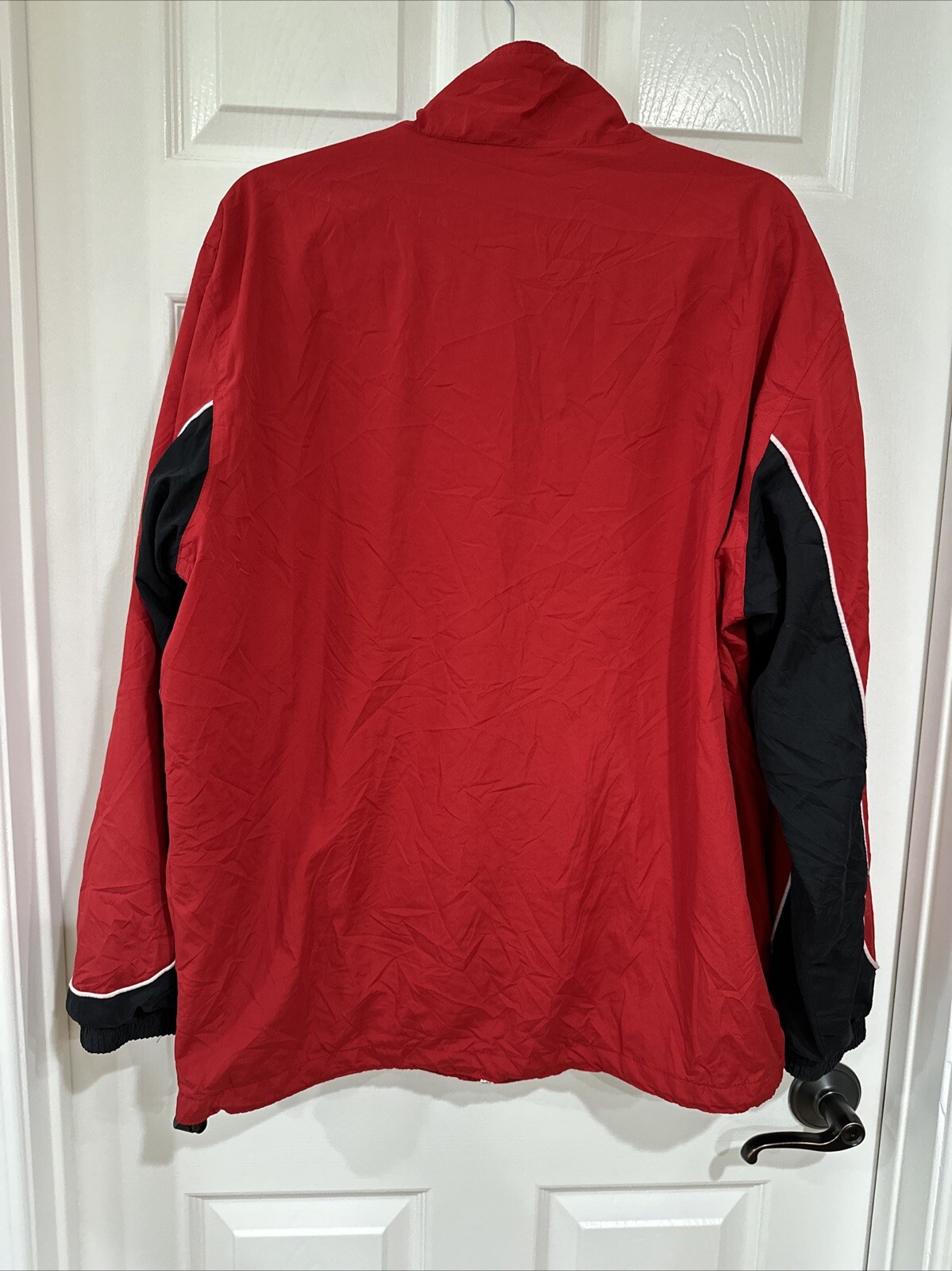 Y2K Reebok Men’s Size L Red & Black Windbreaker Track Jacket Color Block – NOTE