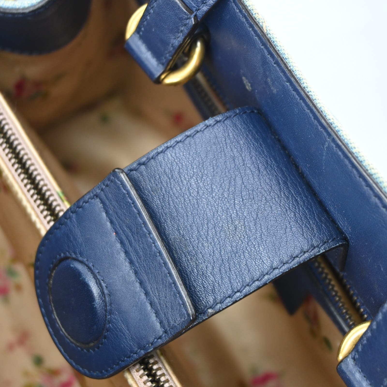 GUCCI 448054 Marmont denim x leather 2Way Hand Bag Shoulder Bag R3909YR805