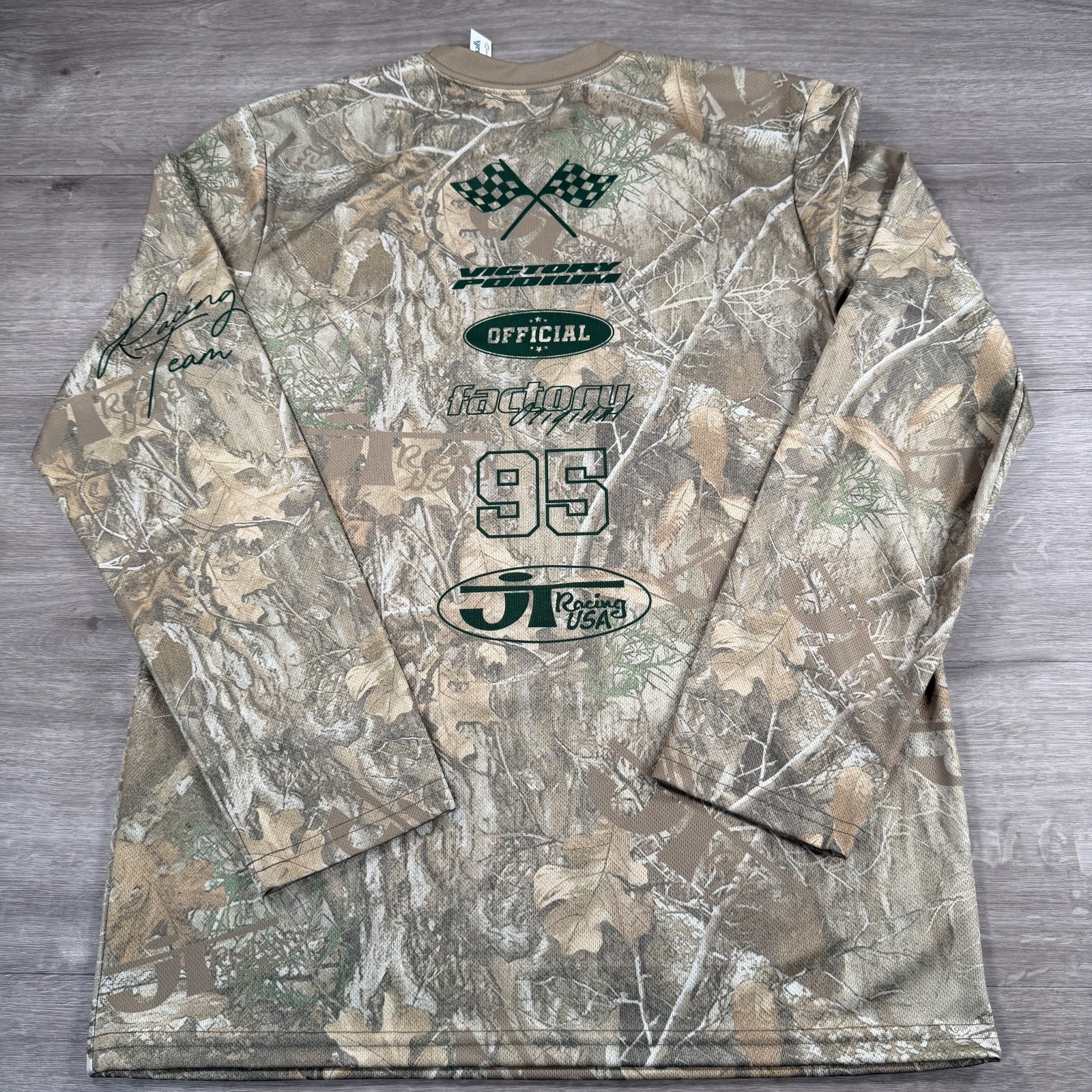 Mens Honda Jersey Shirt Camo Long Sleeve JT Racing USA Wing Logo Motocross M