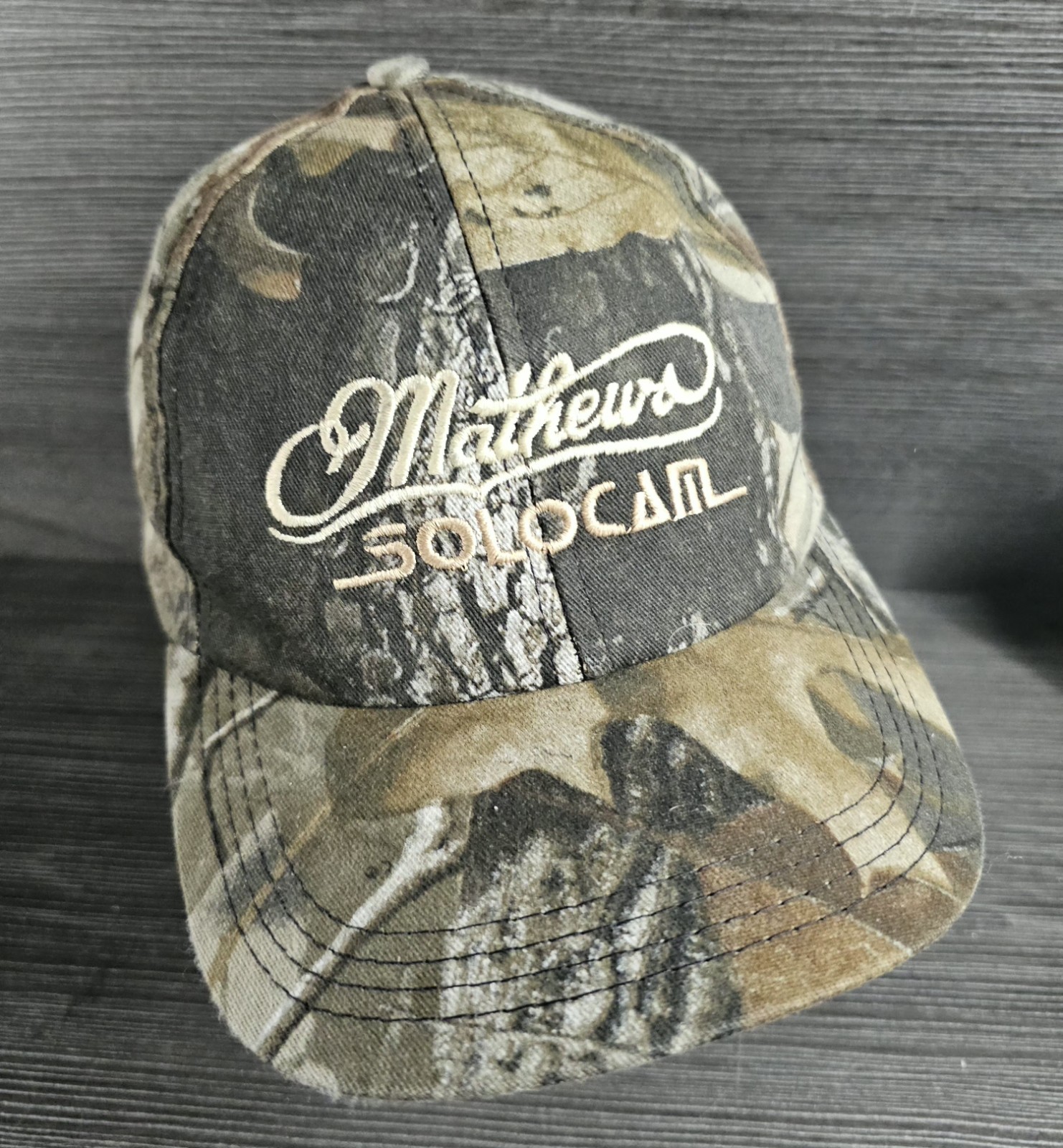Mathews Solocam USA Camo Hunting Deer Turkey Pheasant Velcro Adjustable Hat Cap