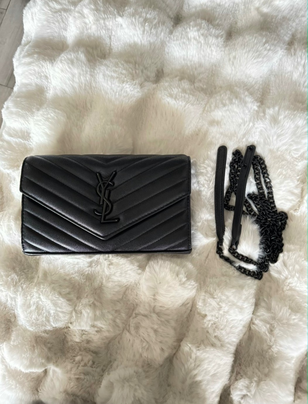 Saint Laurent Black ysl wallet/clutch/ crossbody