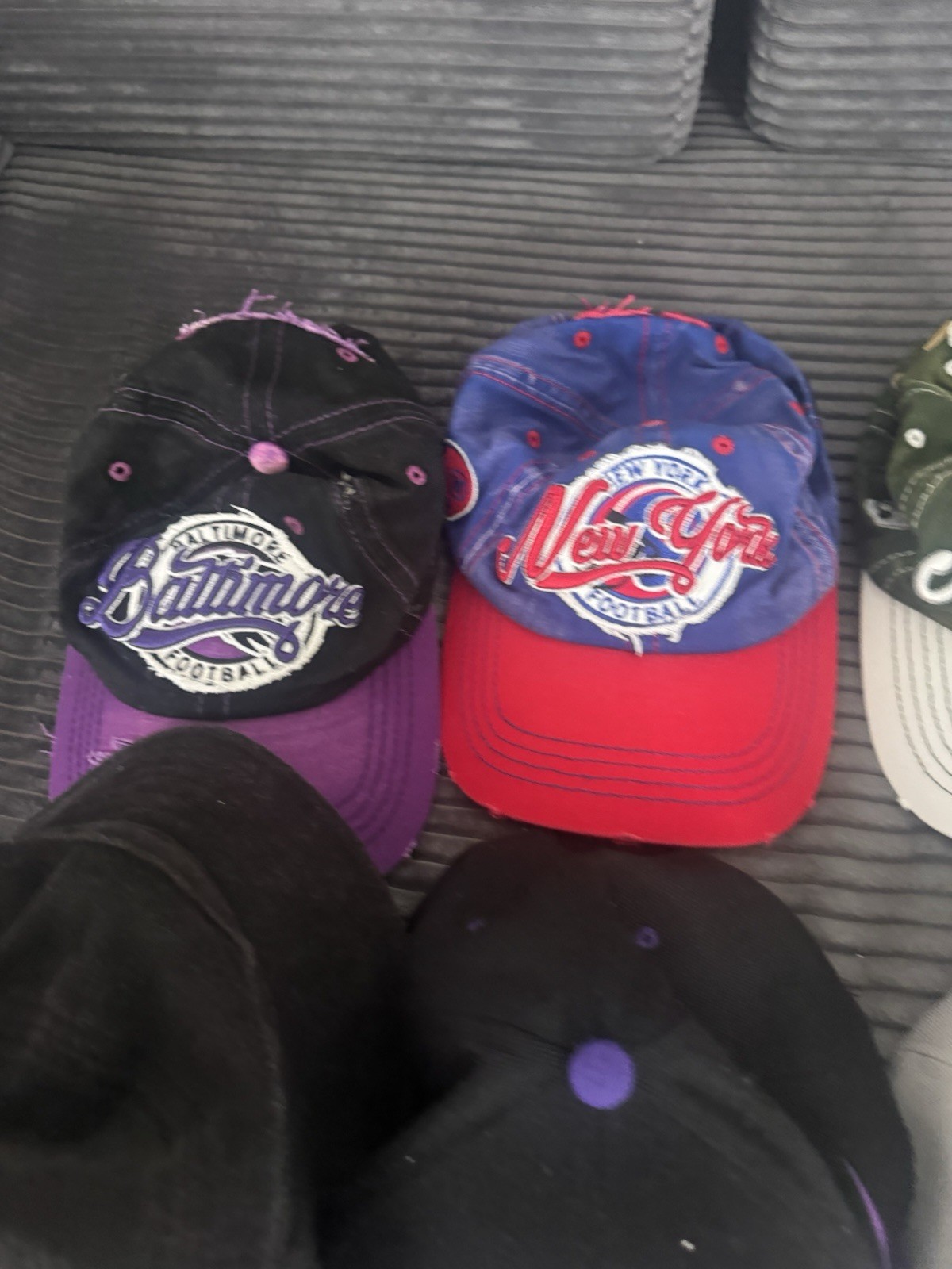 Nike Unisex Snapback Baseball Cap Adjustable Solid Black/Purple Sports