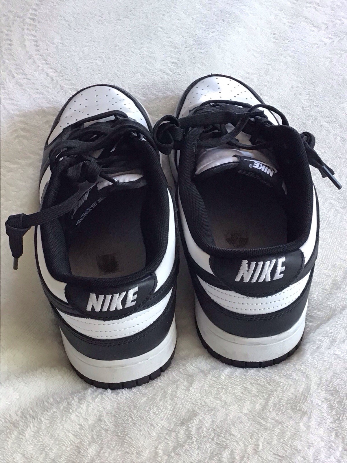 Nike Dunk Low Black/White Panda US 9 Leather Lace-Up Sneakers DD1391-100