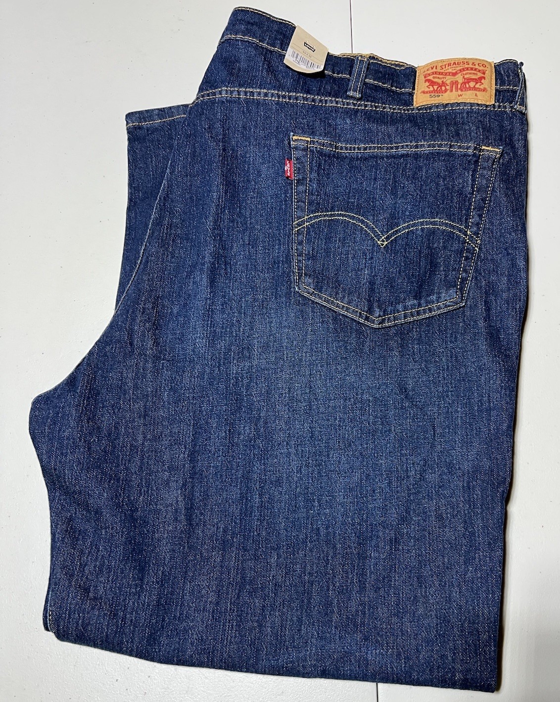 NeW Levi’s 559 Men’s Relaxed Straight Fit Blue Jeans Big & Tall Size 54×32 Levis