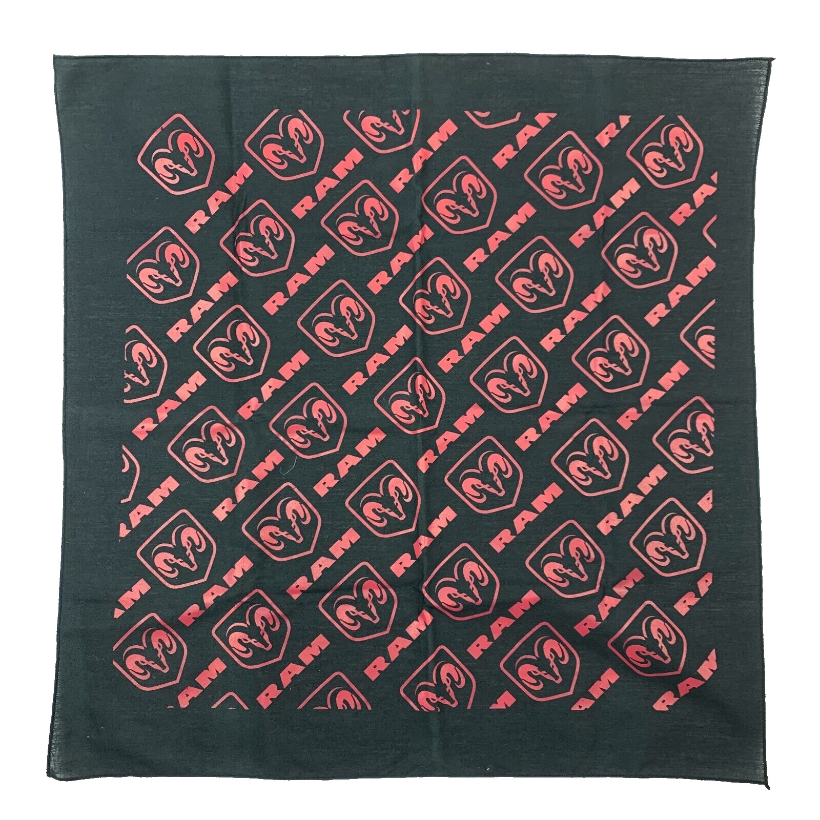 Vintage Dodge Ram Black Red Logo Scarf Bandana 20.75″ x 20.5″