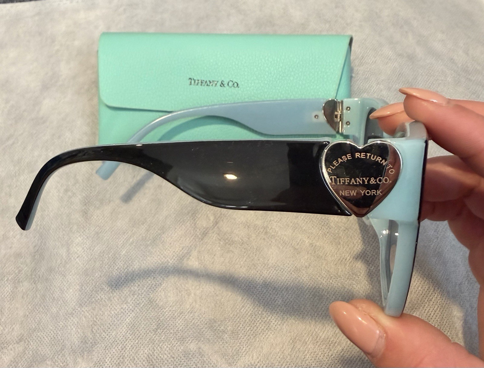 AUTHENTIC Tiffany & Co. TF4216 Cat Eye Sunglasses Black Frame UV400 58-17