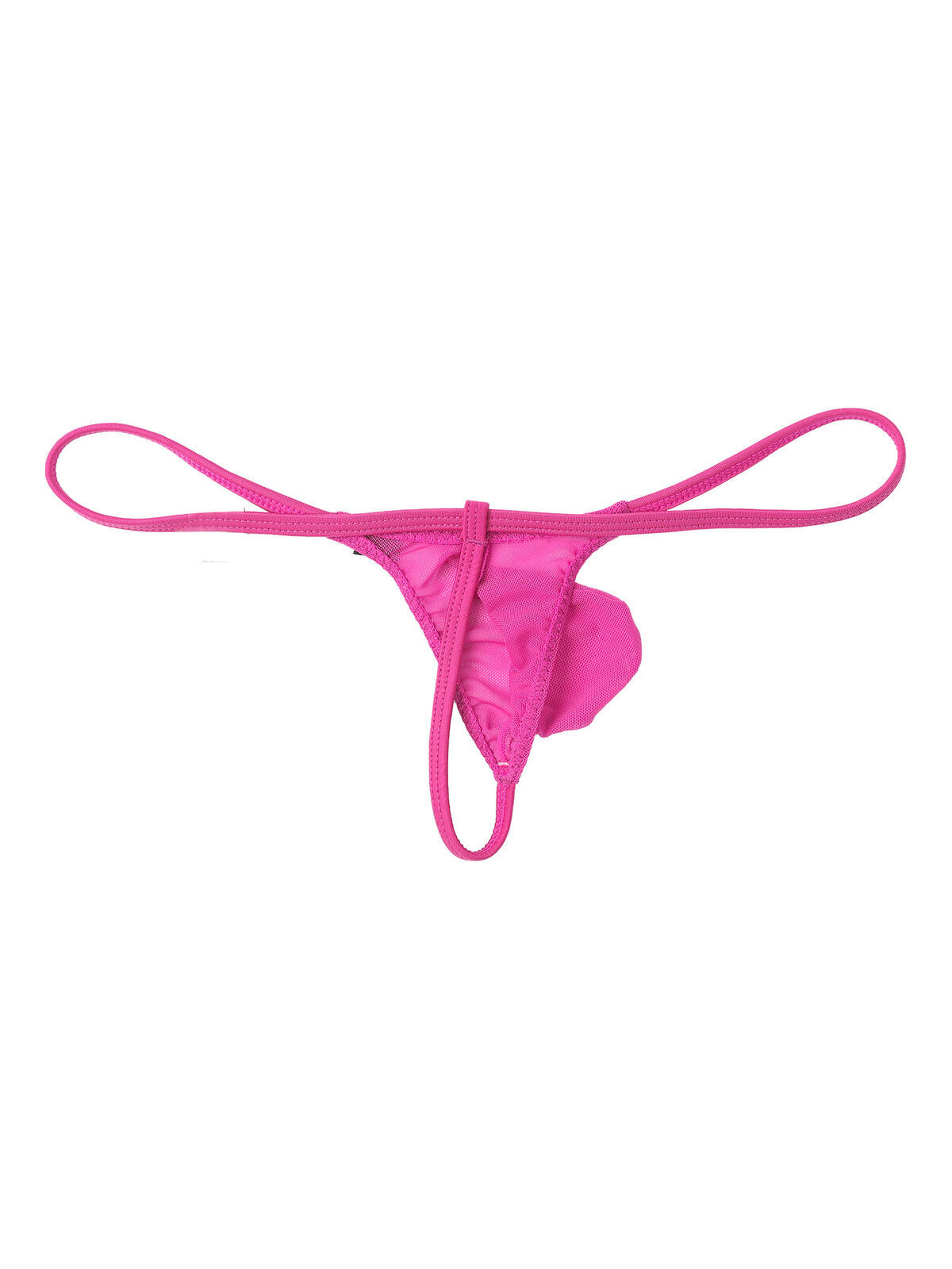Mens See Through Mini Thong Bulge Pouch T-Back G-string Low Rise Micro Underwear
