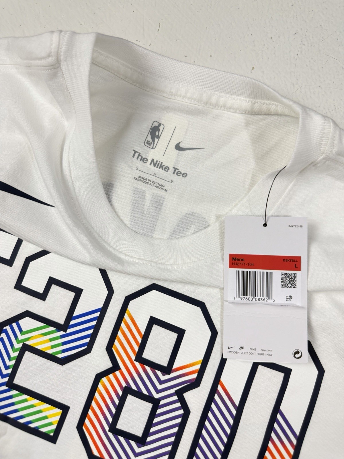Denver Nuggets Nikola Jokic 15 Nike 5280 City Edition White Shirt Mens Large NBA