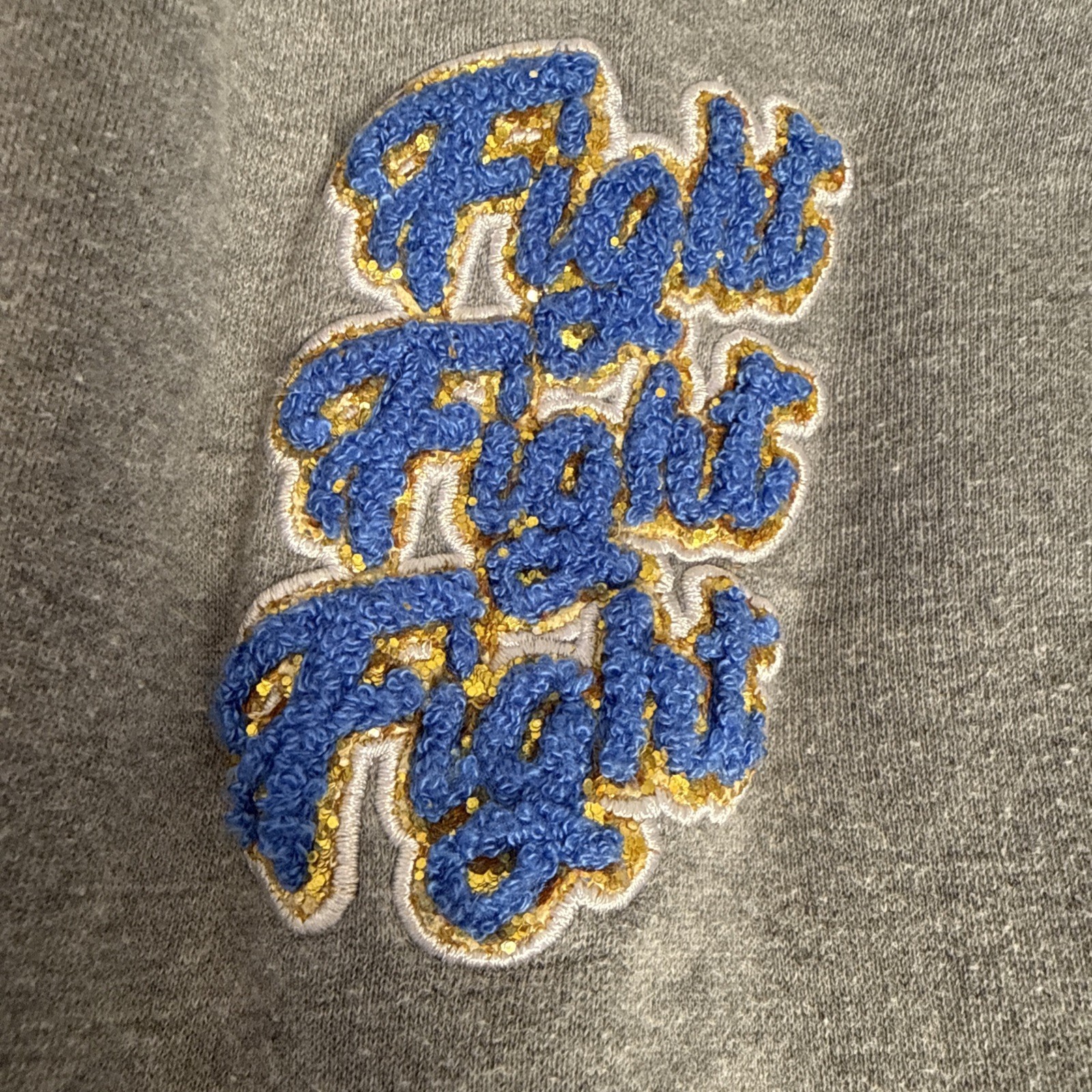 The Wild Collective UCLA Bruins Varsity Letters Bling Cropped Pullover Hoodie M