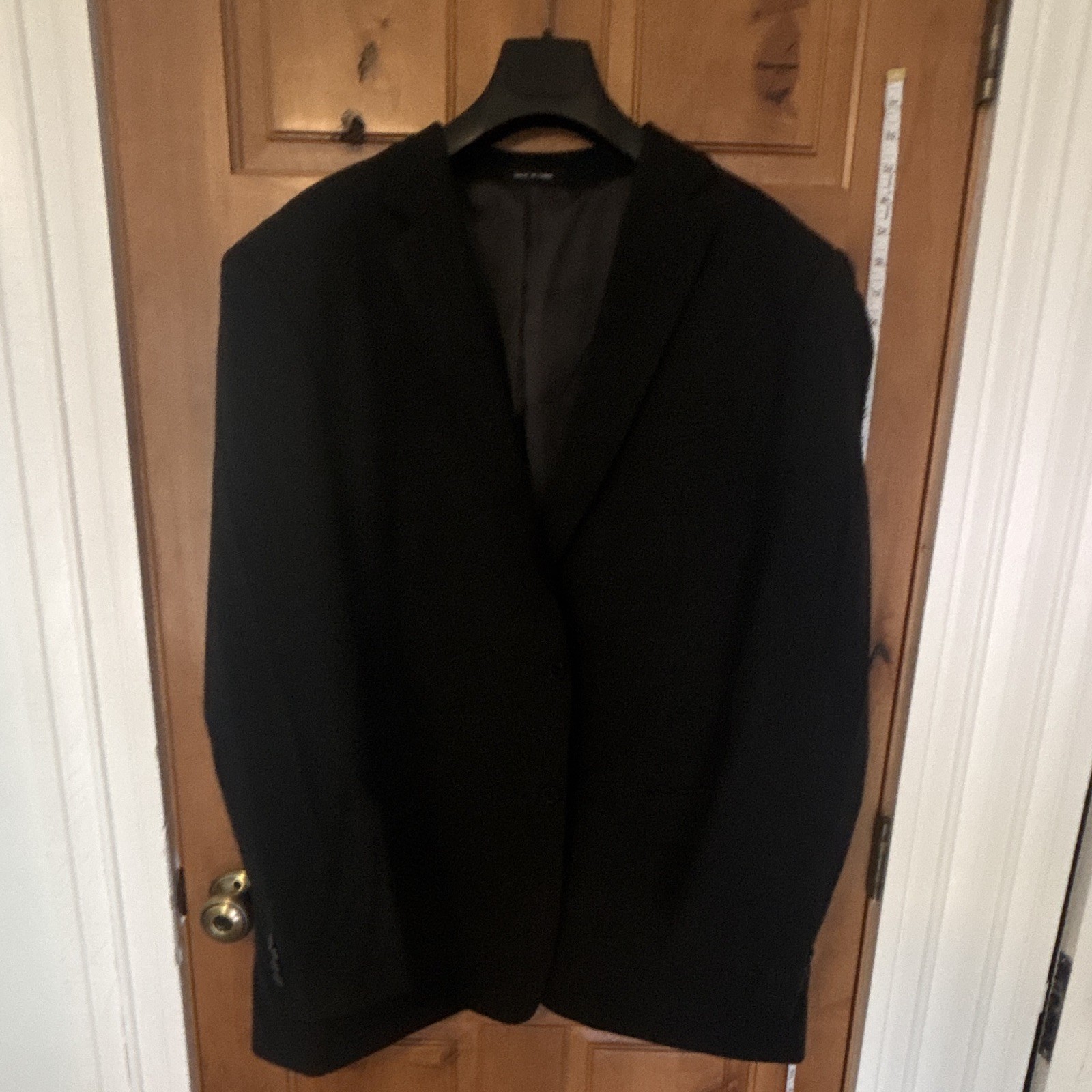 Giorgio Sanetti Men’s Black Wool Super 150’s 2-Piece Suit 52L/42W 30I 2-Button