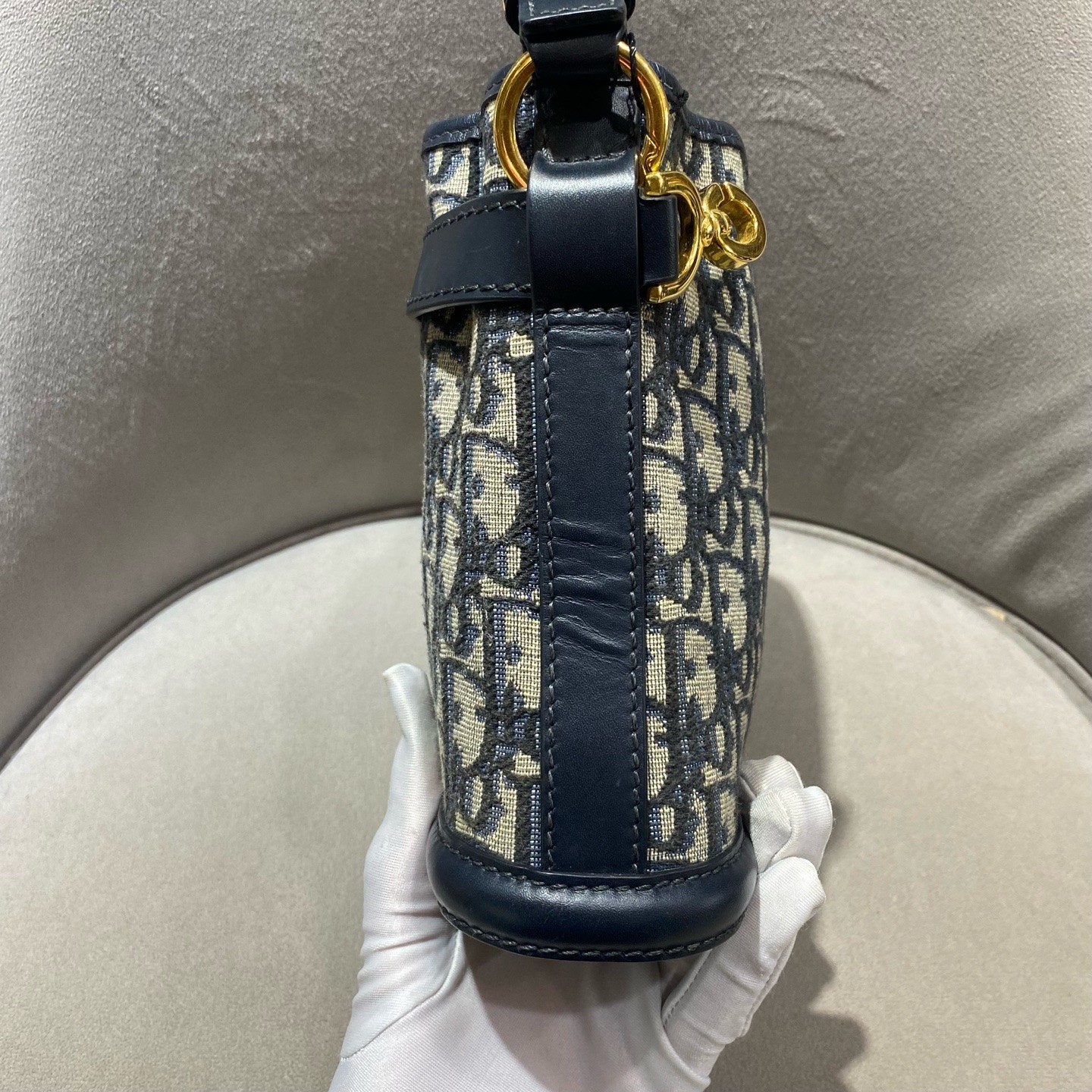 Dior Pre-Owned Authentic Bucket Bag Monogram 17*17 Free Tracked Shipping