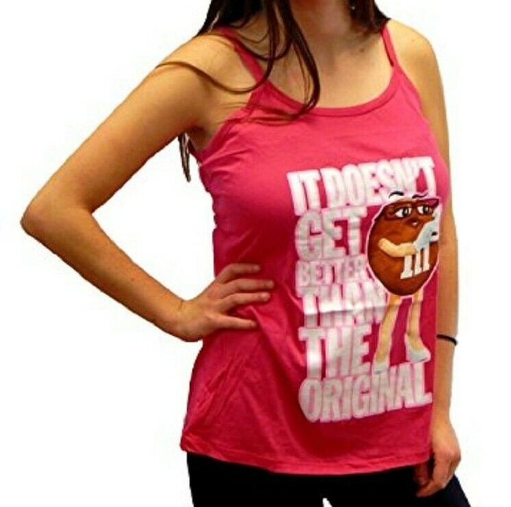 M&M’s Ms. Brown M&M It Doesn’t Get Better Than The Original Tank Top (Hot Pink)