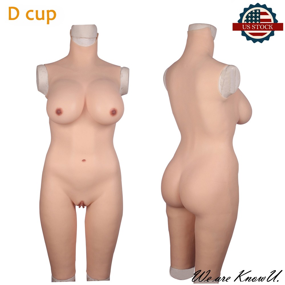 D-Cup Silicone Breast Forms – Full Body Suit for Crossdresser Transgender