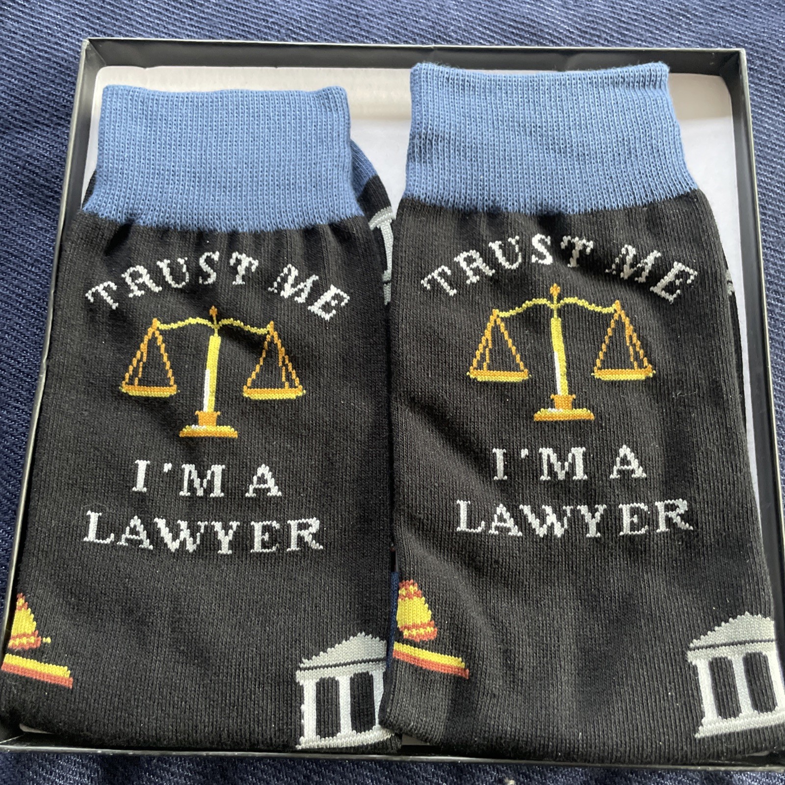 Men’s Lawyer Socks “Trust Me I’m A Lawyer” Zmart Gift Series Size 6-13