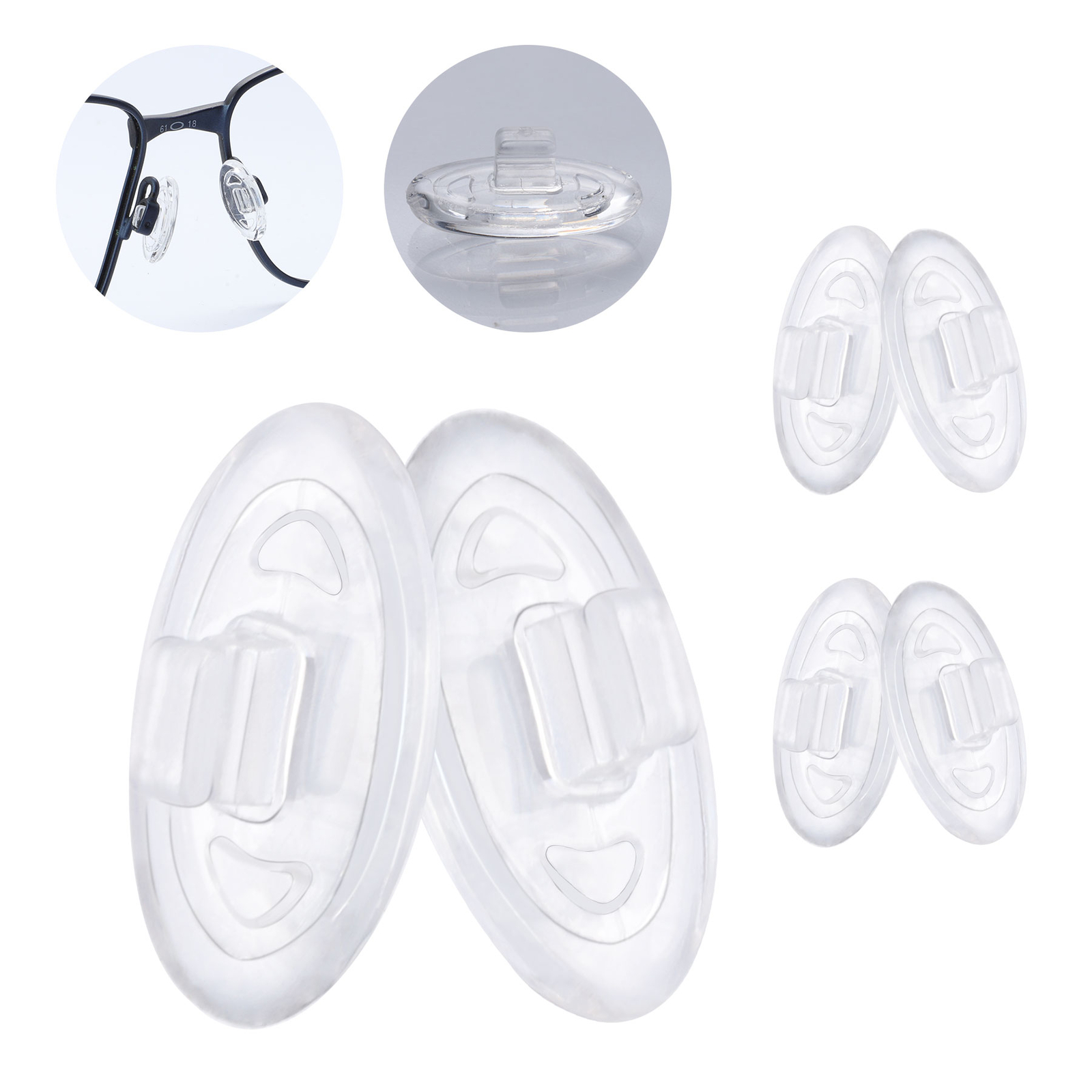 Silicone Replacement Crystal Clear Nose Piece For-Oakley Wingspan/ Dart