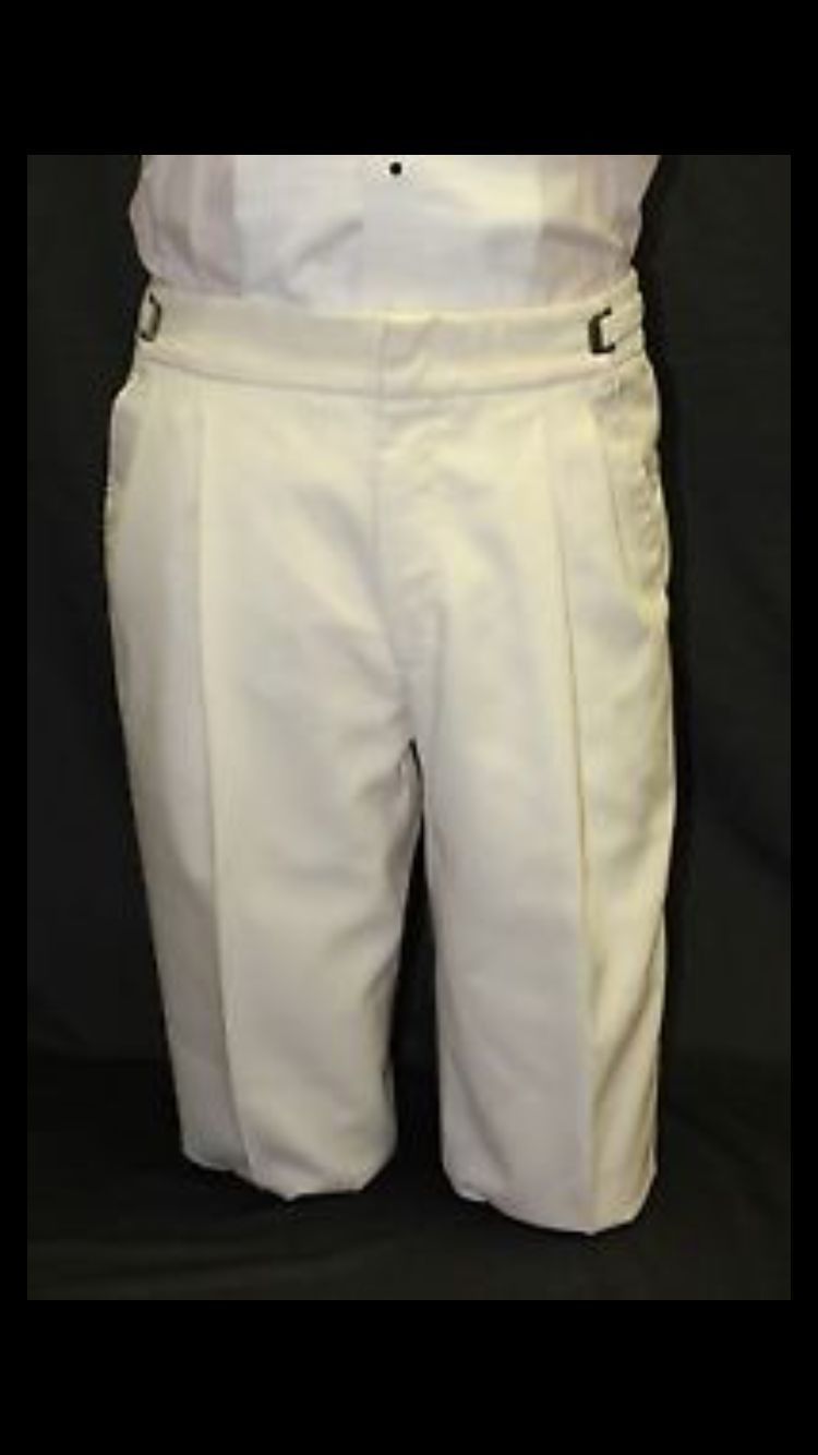 Men’s Ivory Tuxedo Pants Off White Polyester Trousers Adj waist , ALL SIZES USA