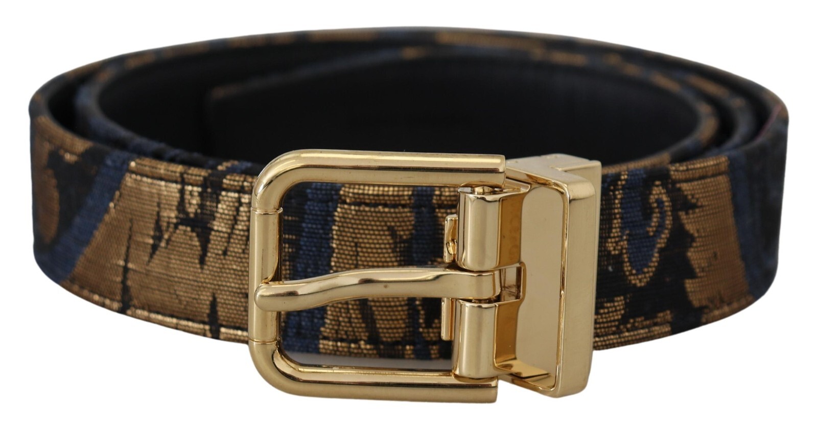 DOLCE & GABBANA Belt Multicolor Jacquard Leather Logo Buckle 75cm / 30in 700usd