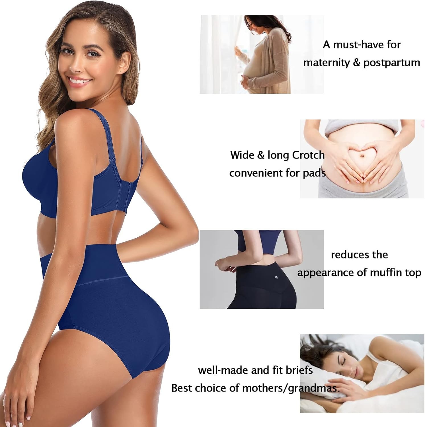 Full Coverage Cotton Briefs 5-Pack for Women – Stylish & Soft Everyday Wear