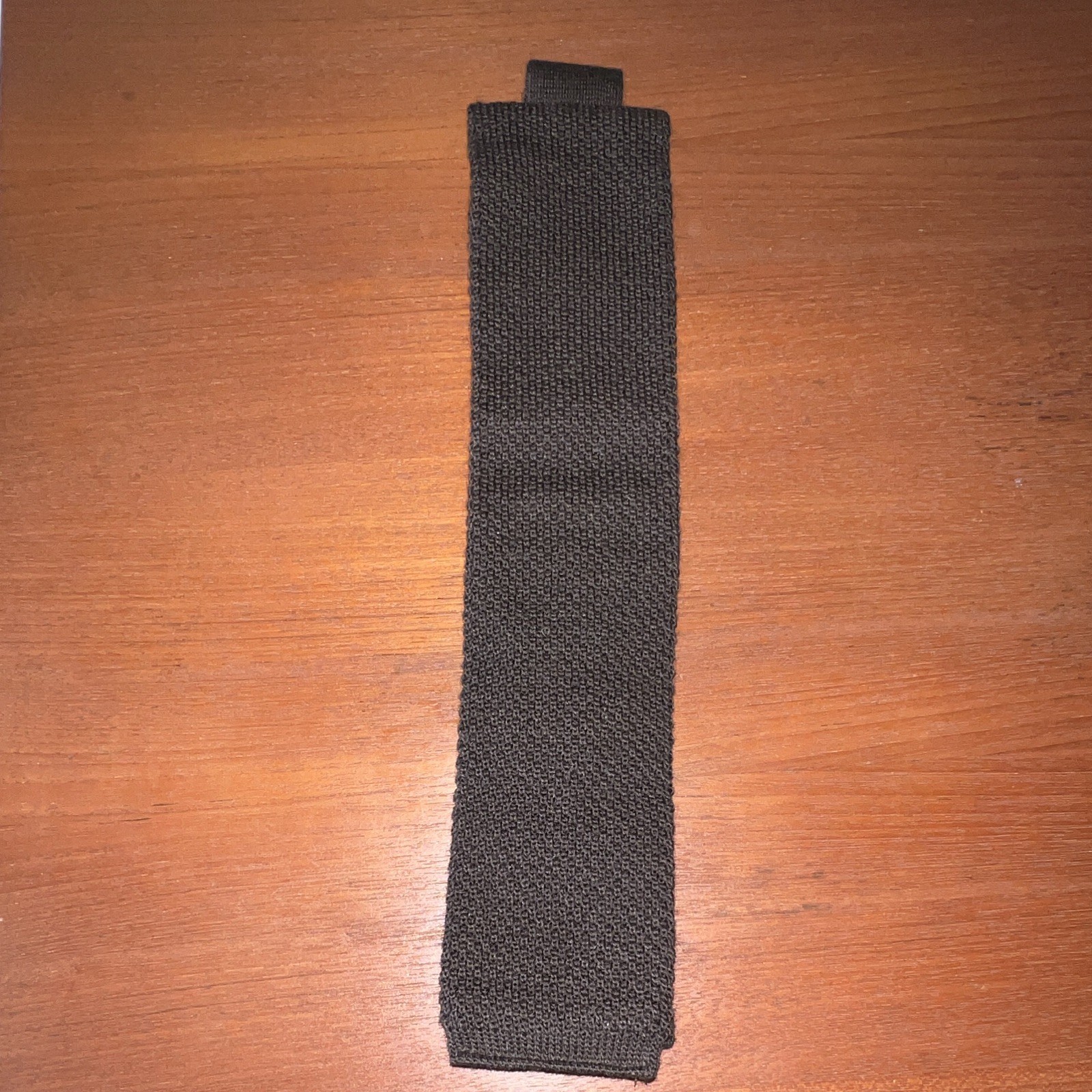 Vintage Lord & Taylor Knit Tie Wool Mohair Made In West Germany Brown Square Bot