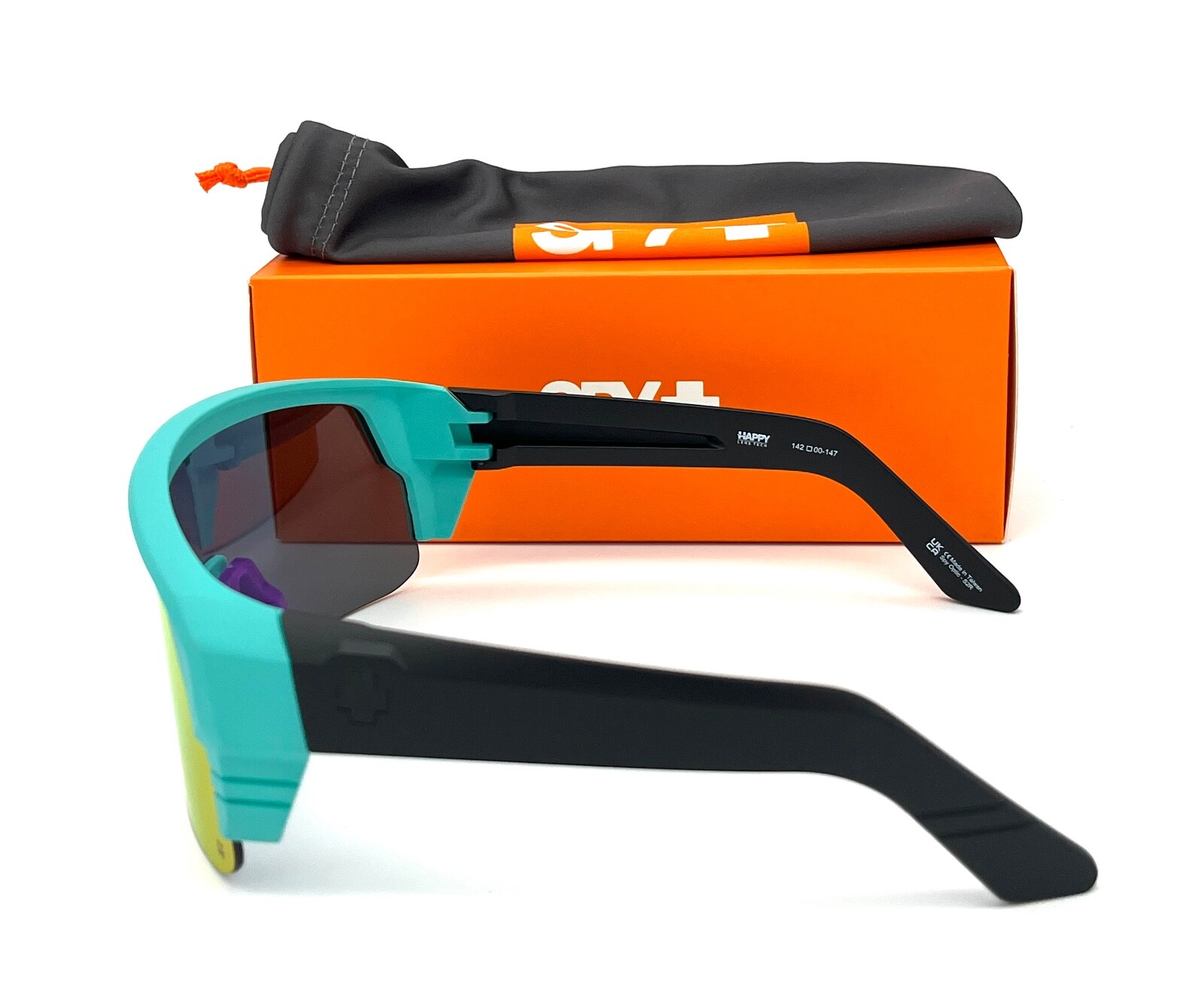SPY MONOLITH 5050 Matte Teal / Happy Gray Green Pink 142mm Sunglasses