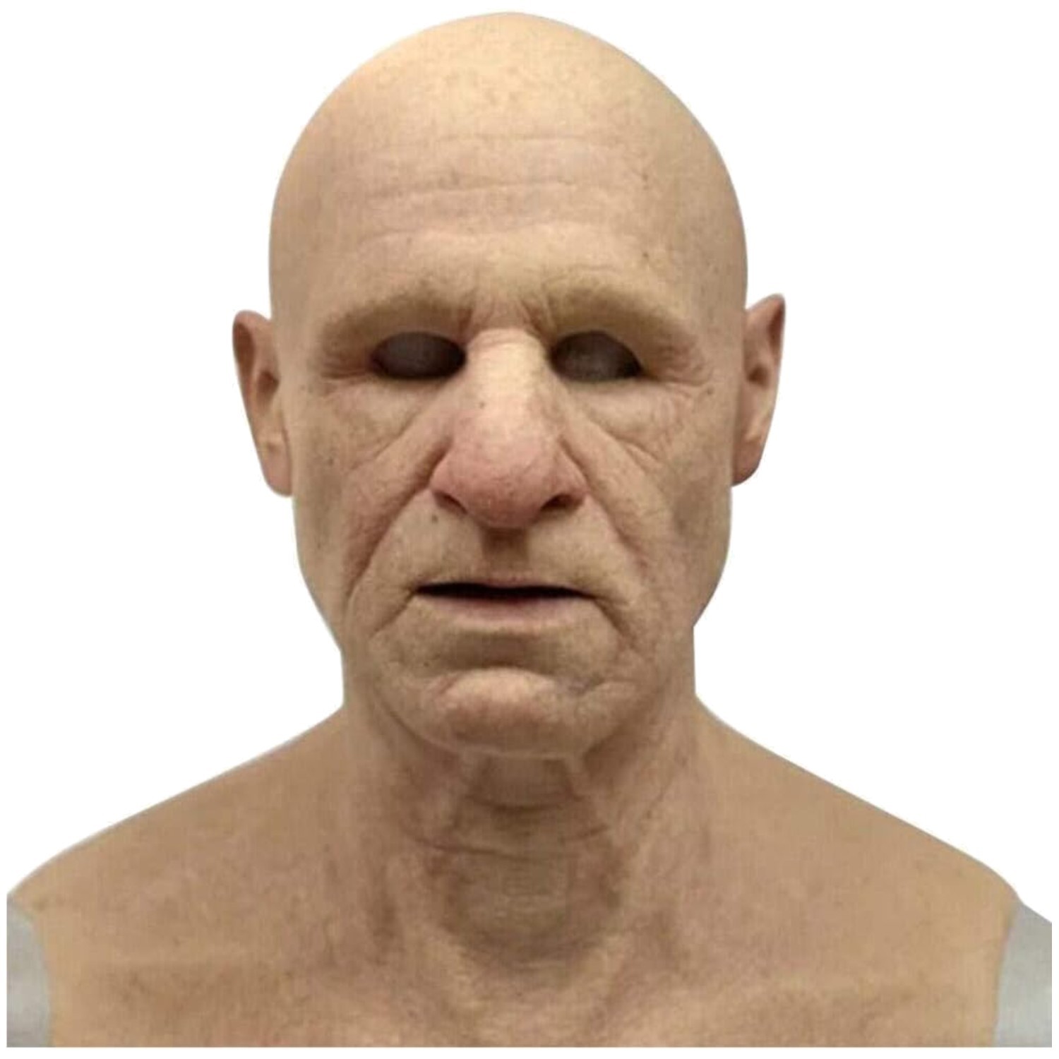 Realistic Silicone Old Man Face Cover for Halloween Costume ‘