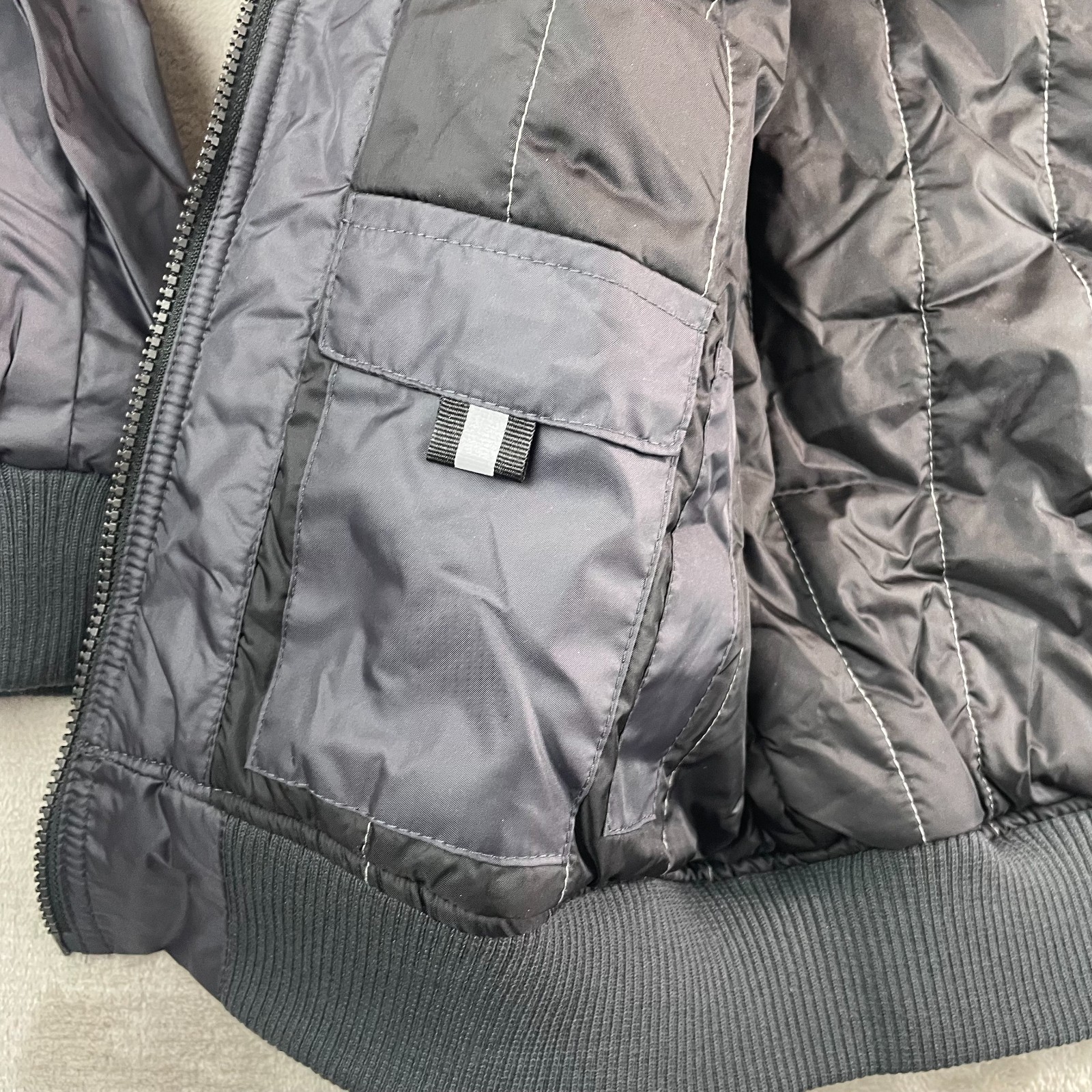 Mercedes Benz Drivers Bomber Jacket Men XL Dark Grey Full Zip Logo NWT $395