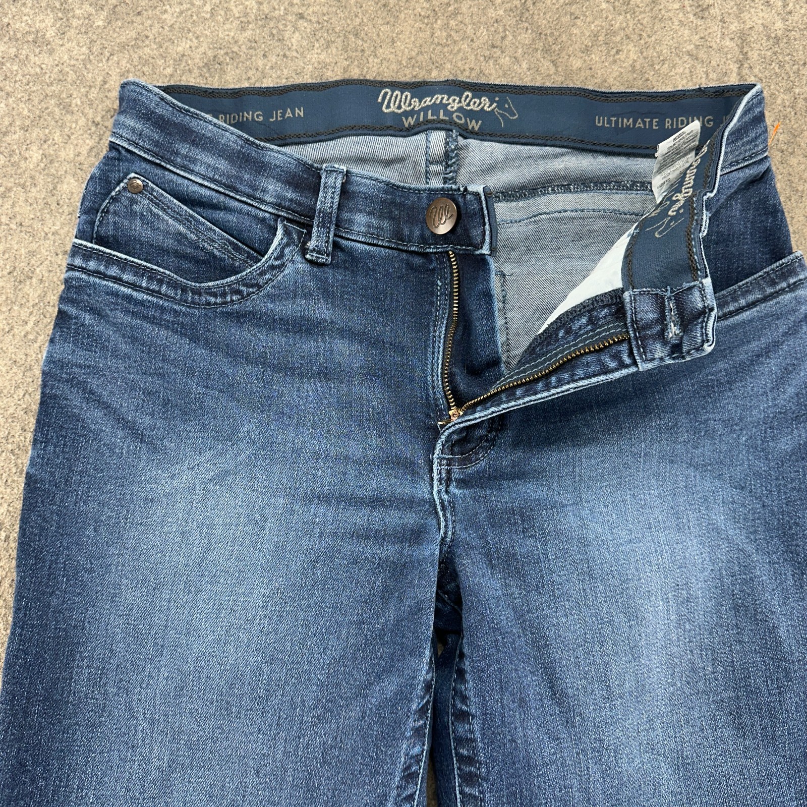 Wrangler Willow Jeans Womens 29×32 Blue Dark Wash Ultimate Riding Straight Leg