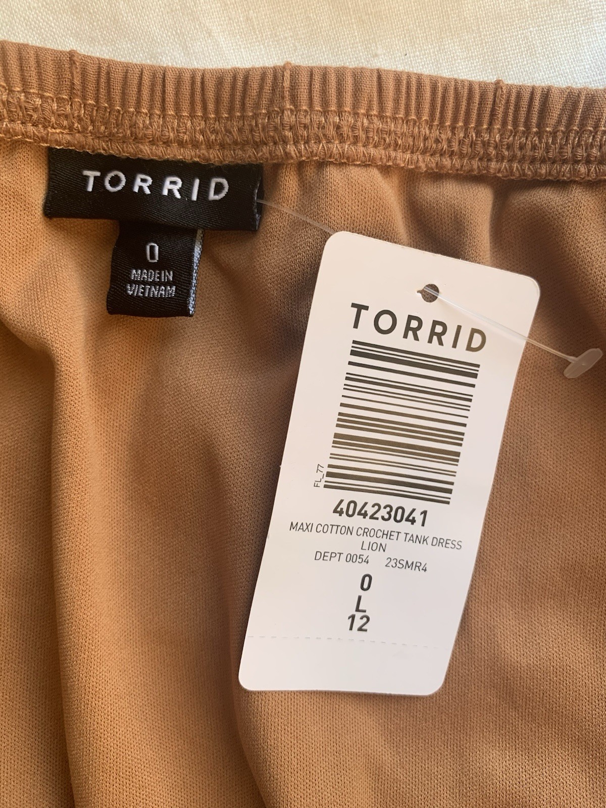 Torrid NWT Terracotta Brown Cotton Maxi Dress 12T Tall Boho Crochet Lace Pockets